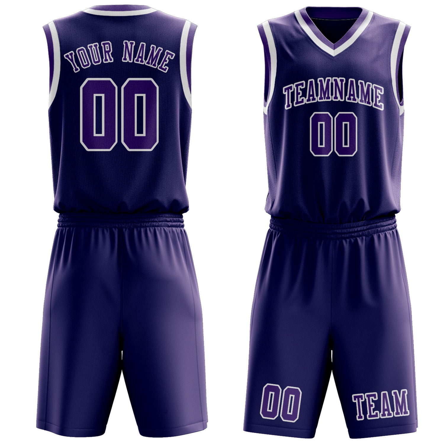 Custom Purple Light Purple Basketball Set