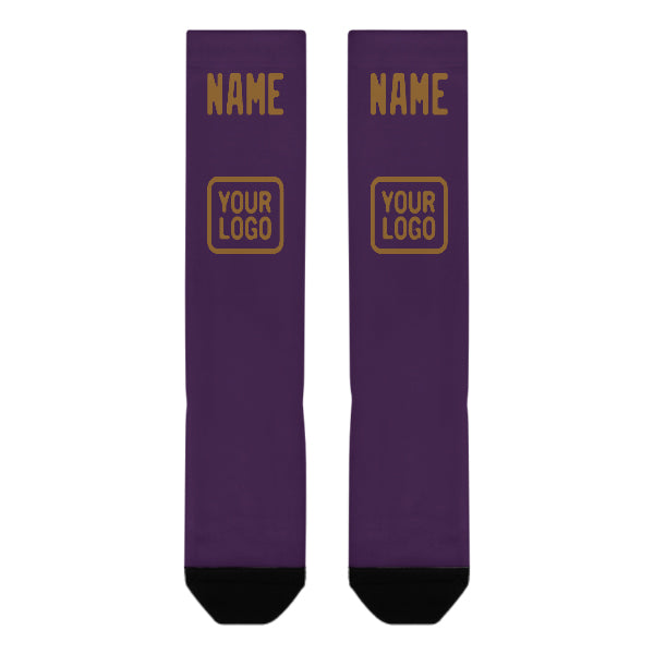 Custom Purple Khaki Knee-High Sock
