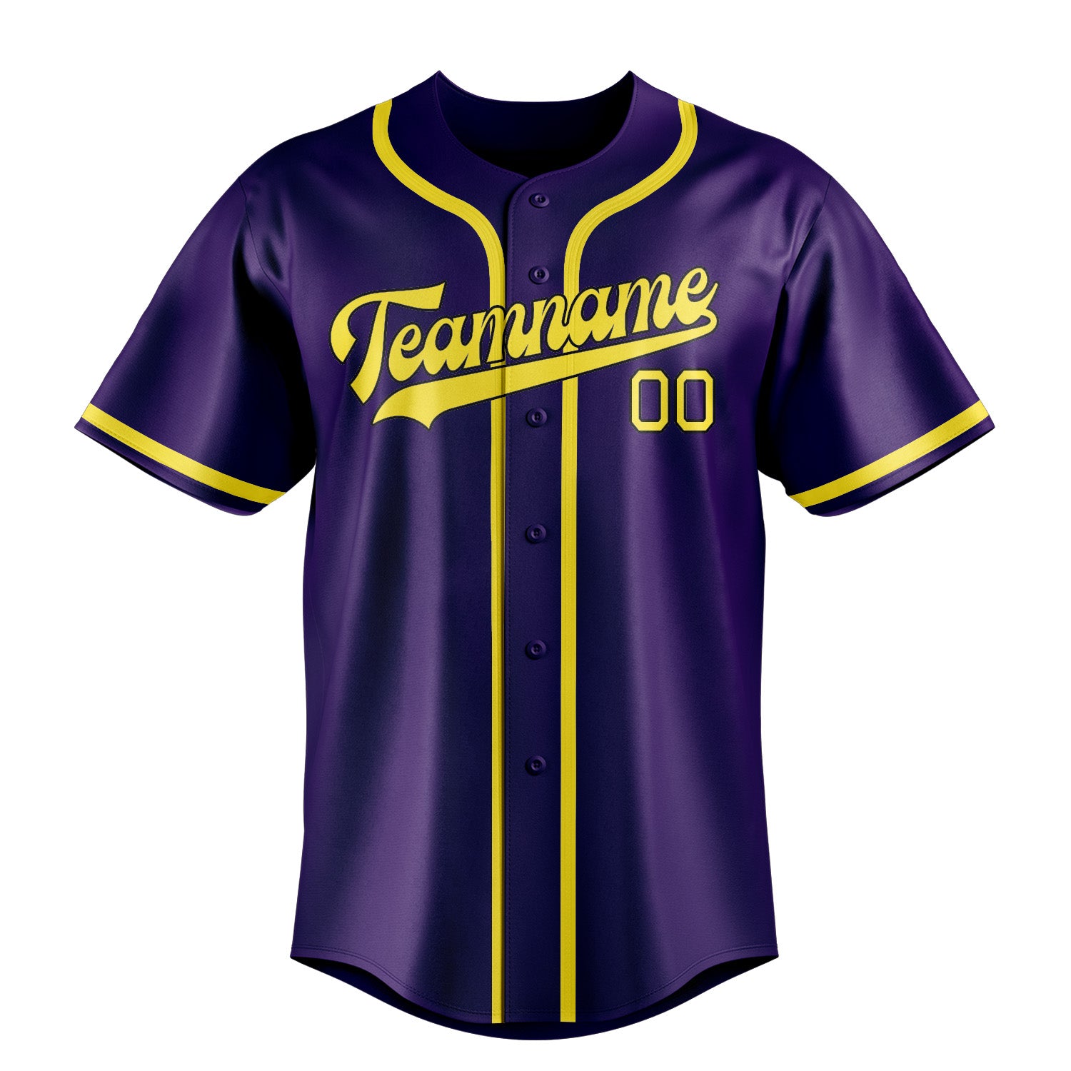 Custom Purple Light Yellow Baseball Jersey