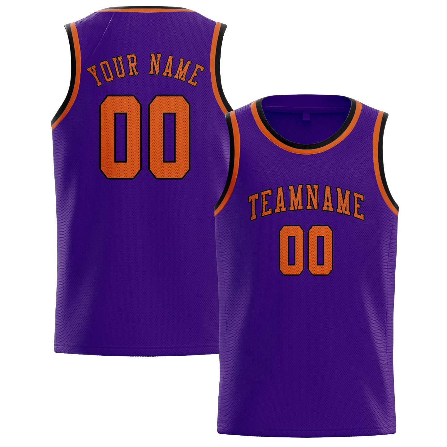Custom Purple Orange Basketball Jersey