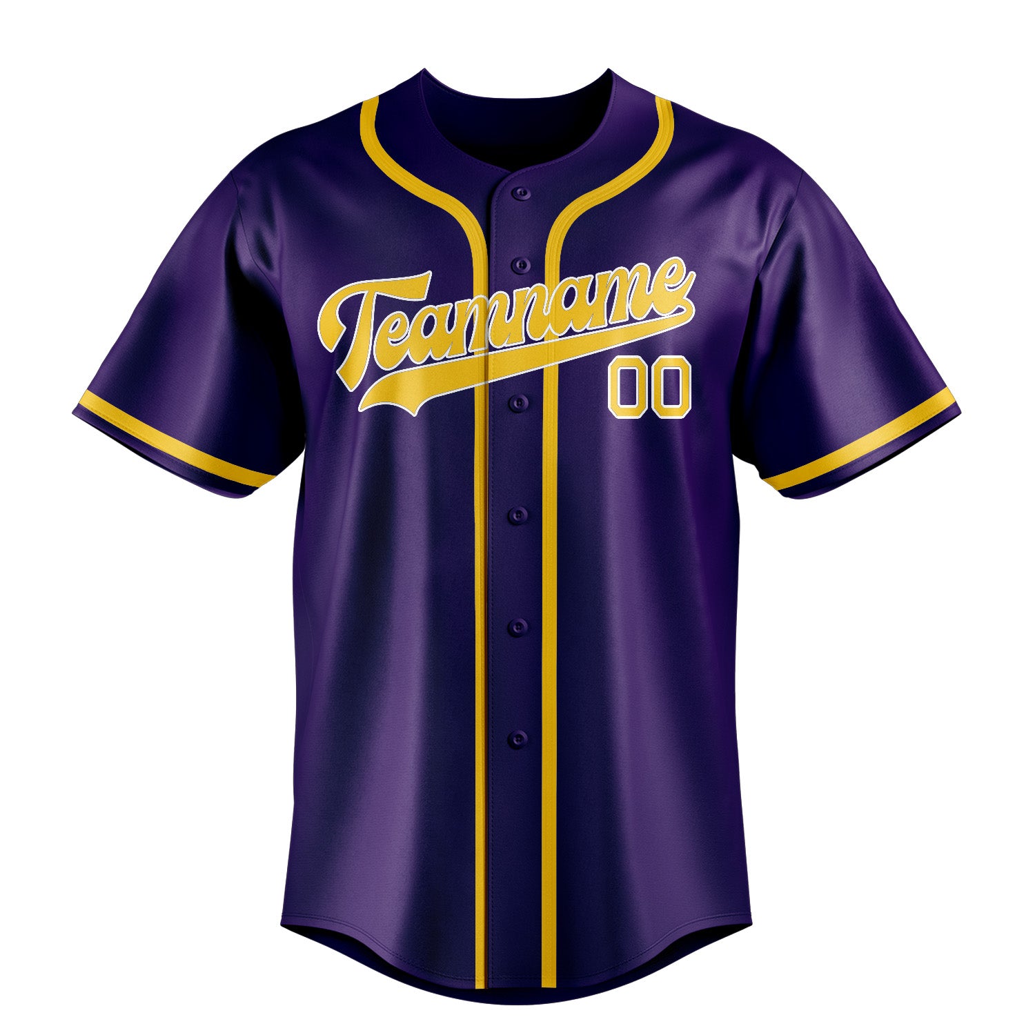 Custom Purple Gold Baseball Jersey