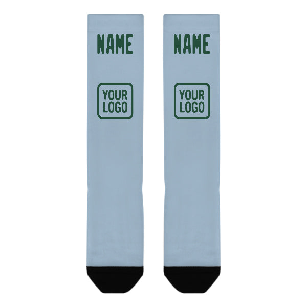 Custom Light Blue Green Knee-High Sock
