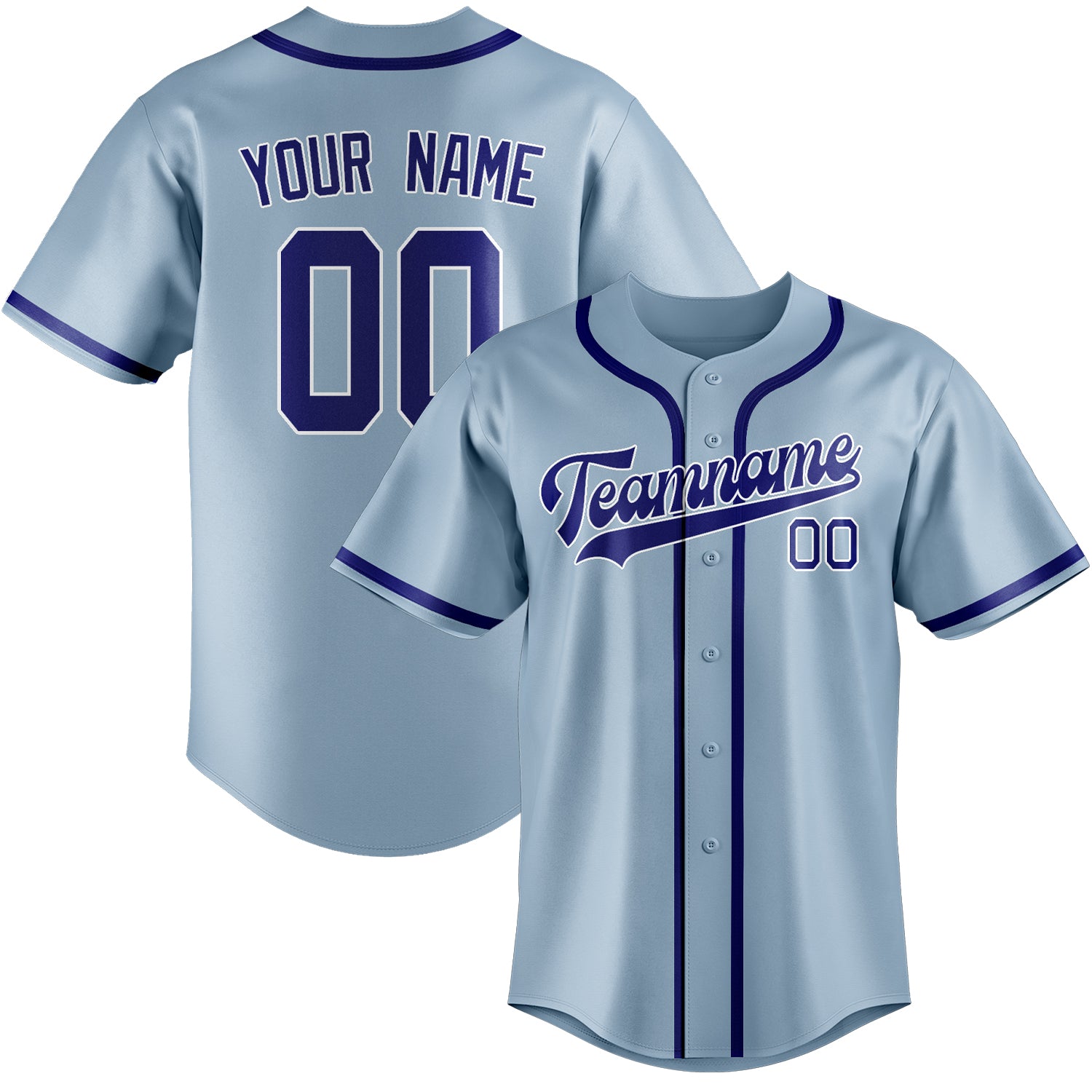 Custom Light Blue Sky Blue Baseball Jersey
