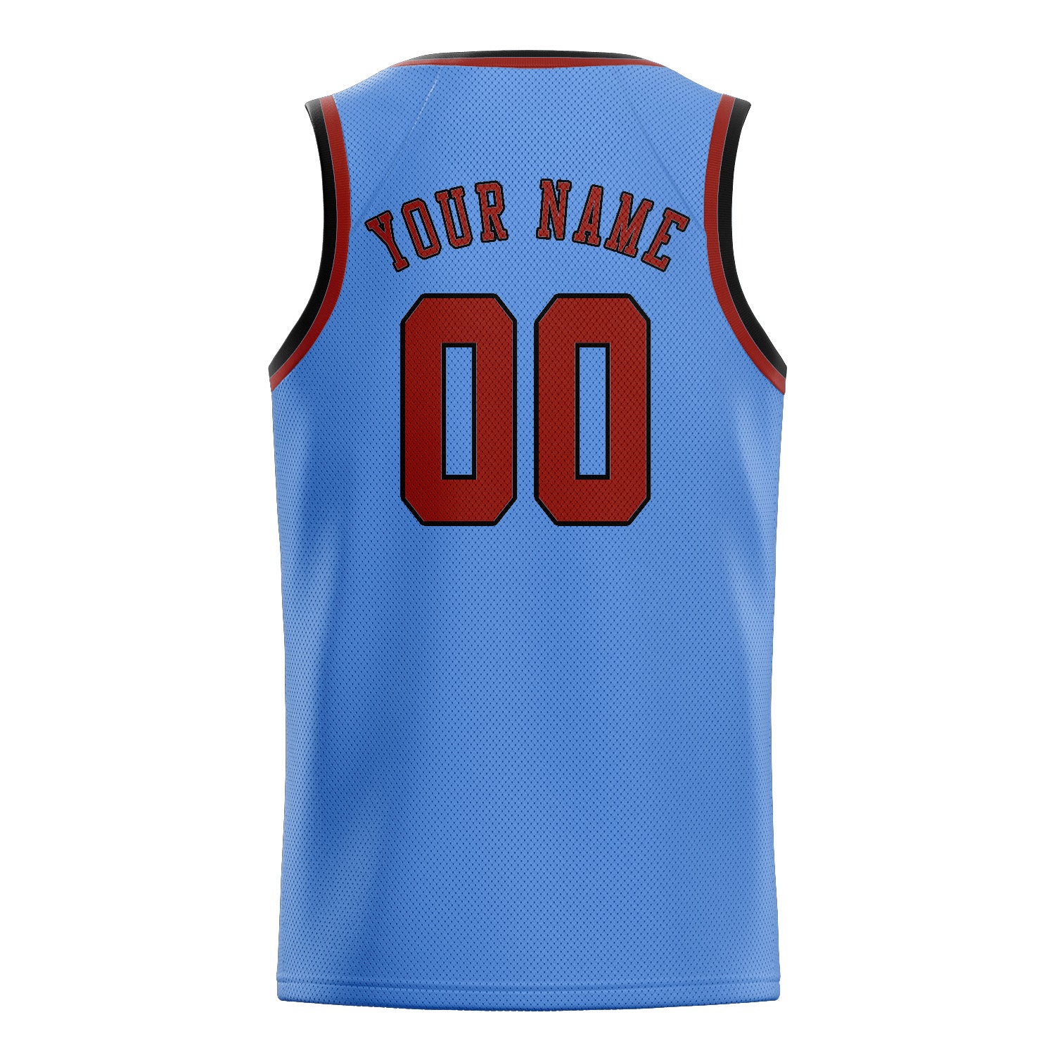 Custom Light Blue Coral Red Basketball Jersey