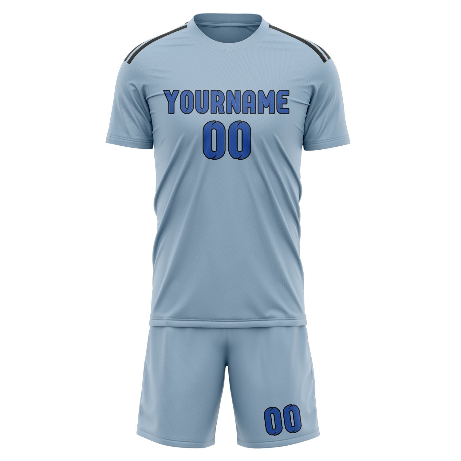 Custom Light Blue Sky Blue Soccer Set