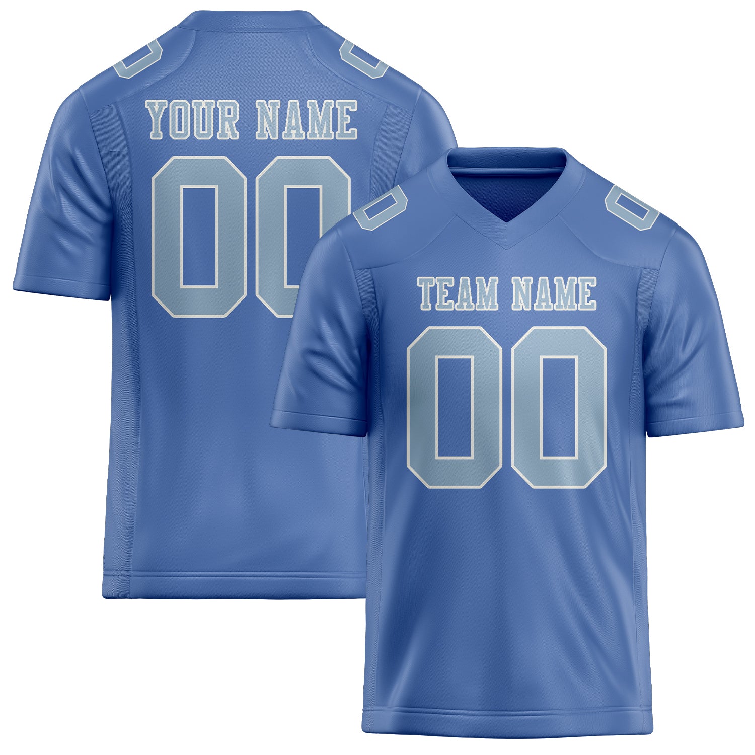 Custom Light Blue Light Blue Football Jersey
