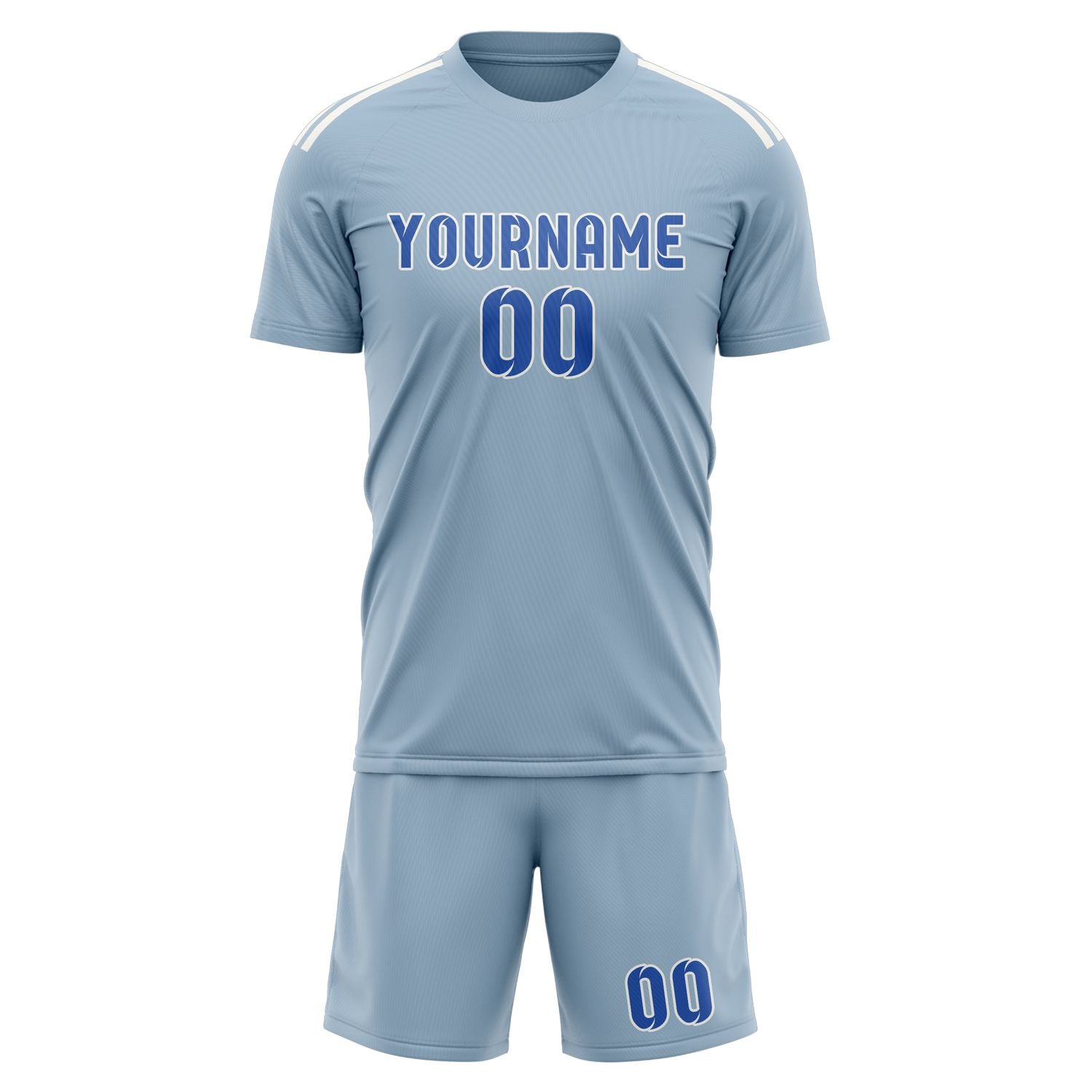Custom Light Blue Sky Blue Soccer Set