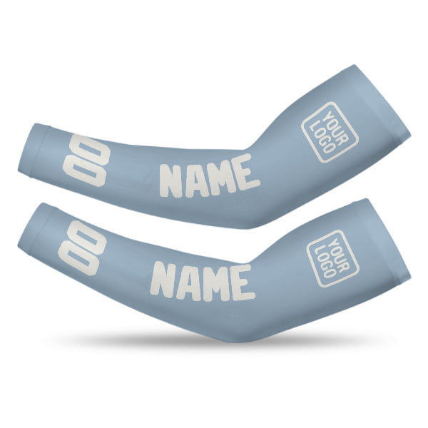 Custom Light Blue White Arm Sleeve
