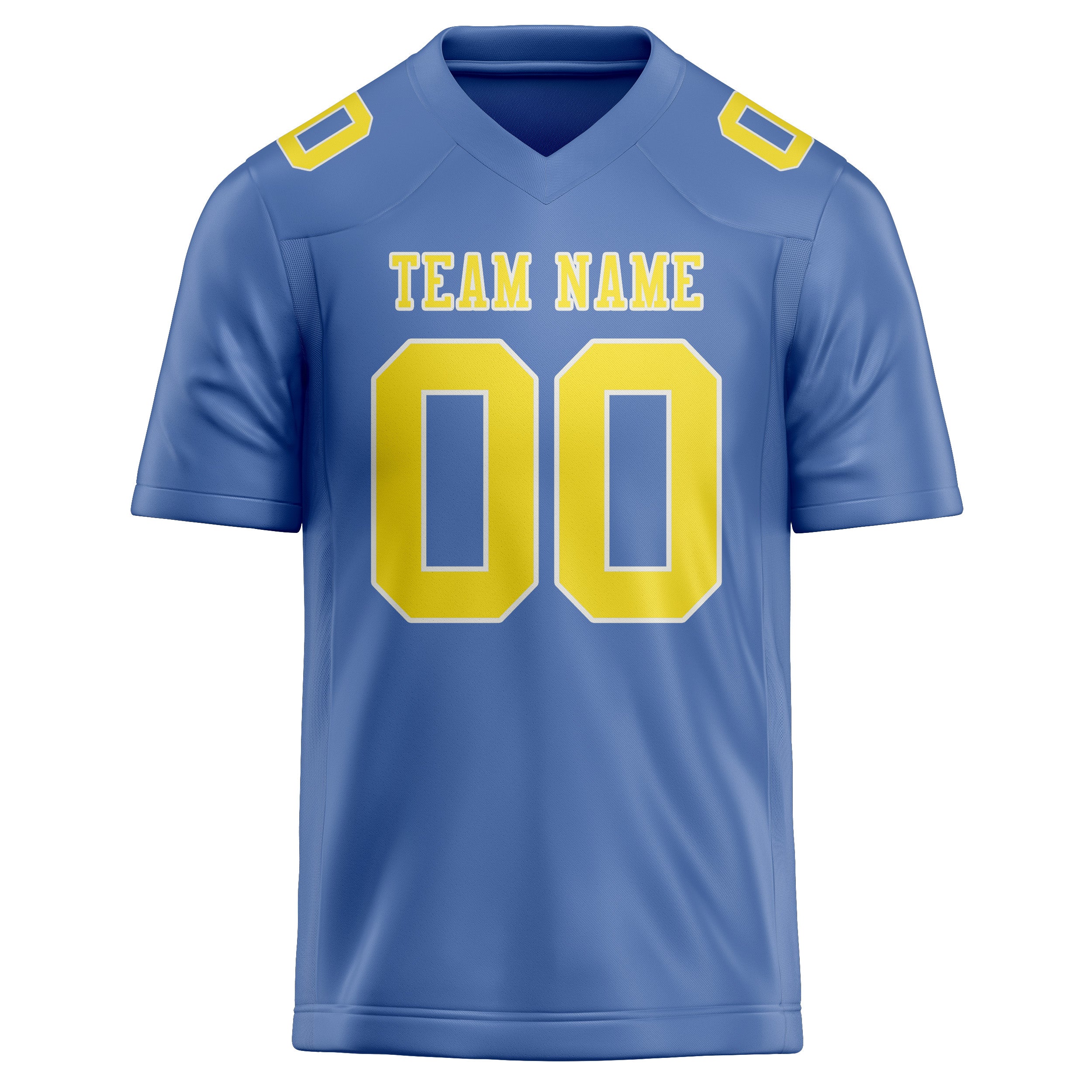 Custom Light Blue Light Yellow Football Jersey