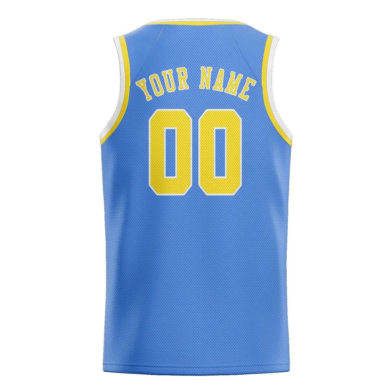 Custom Light Blue Light Yellow Basketball Jersey