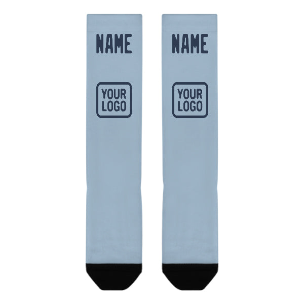 Custom Light Blue Blue Knee-High Sock