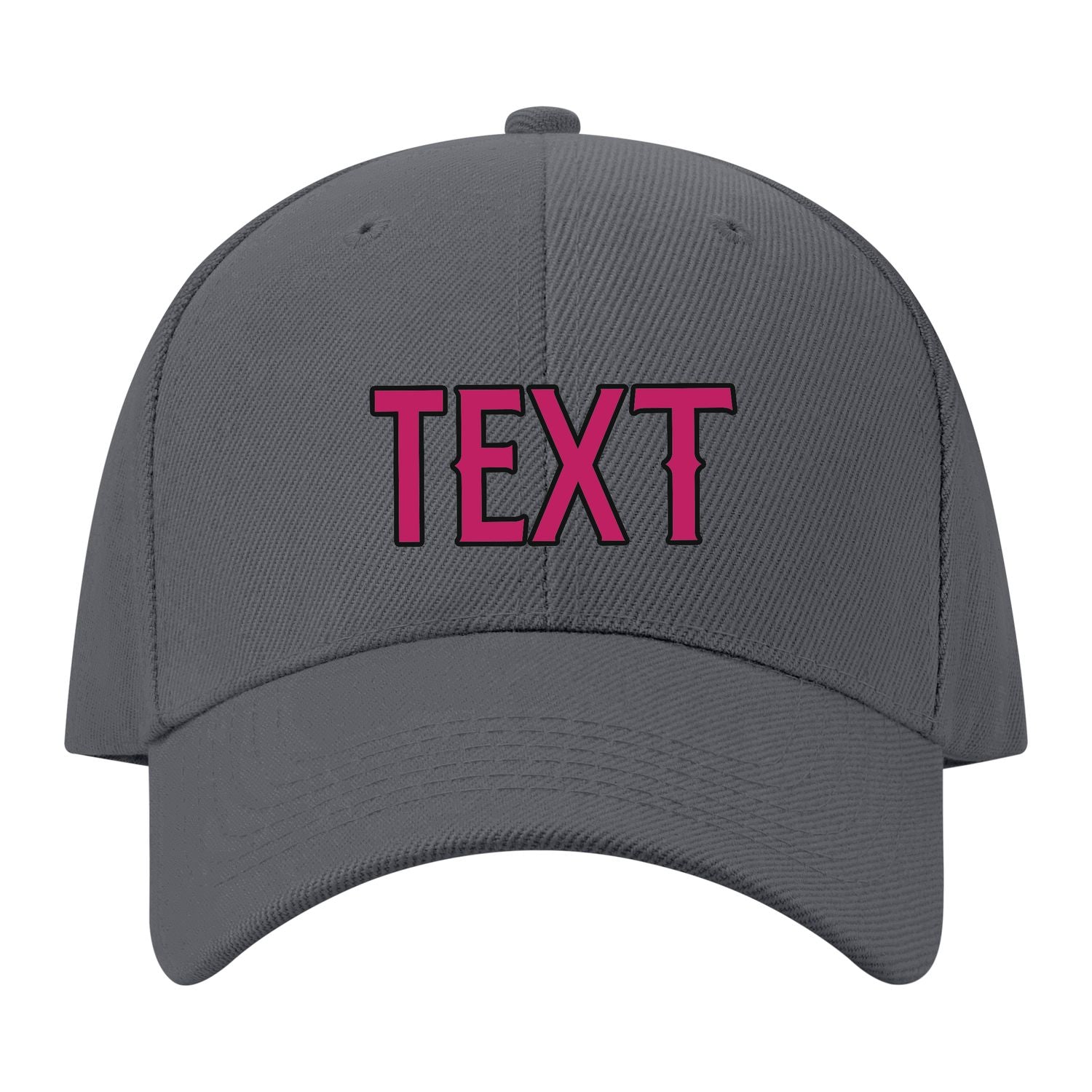 Custom Dark Grey Light Pink Hat 08B21713