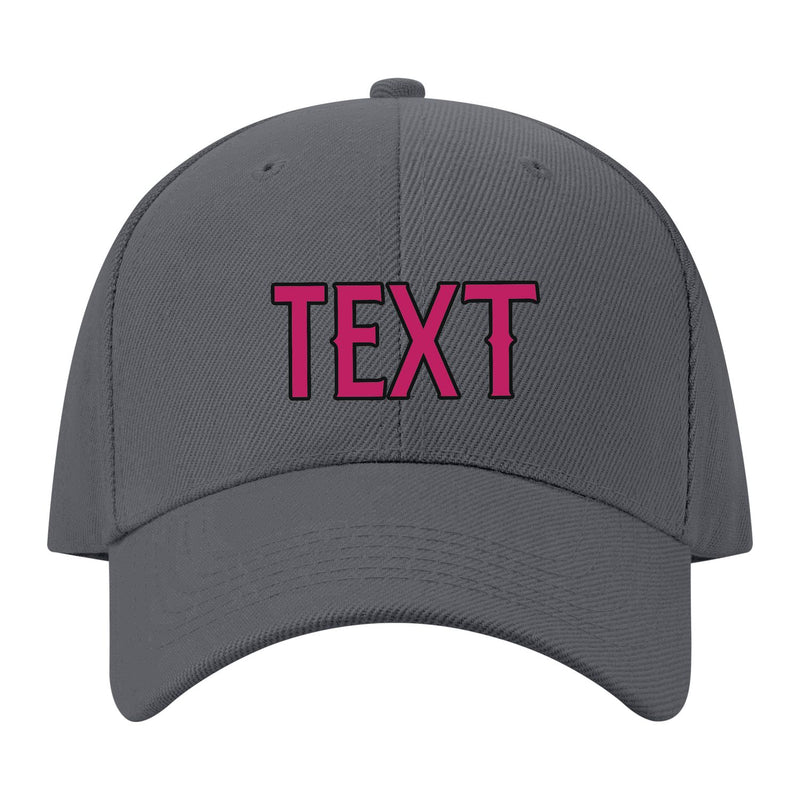 Custom Dark Grey Light Pink Hat 08B21713
