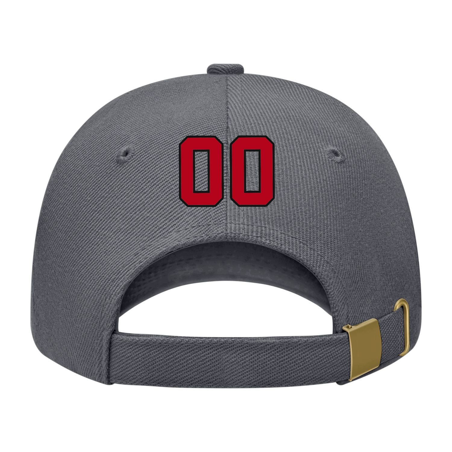Custom Dark Grey Crimson Red Hat 08B21714