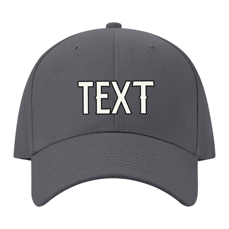 Custom Dark Grey Pale Ice Blue Hat 08B21718