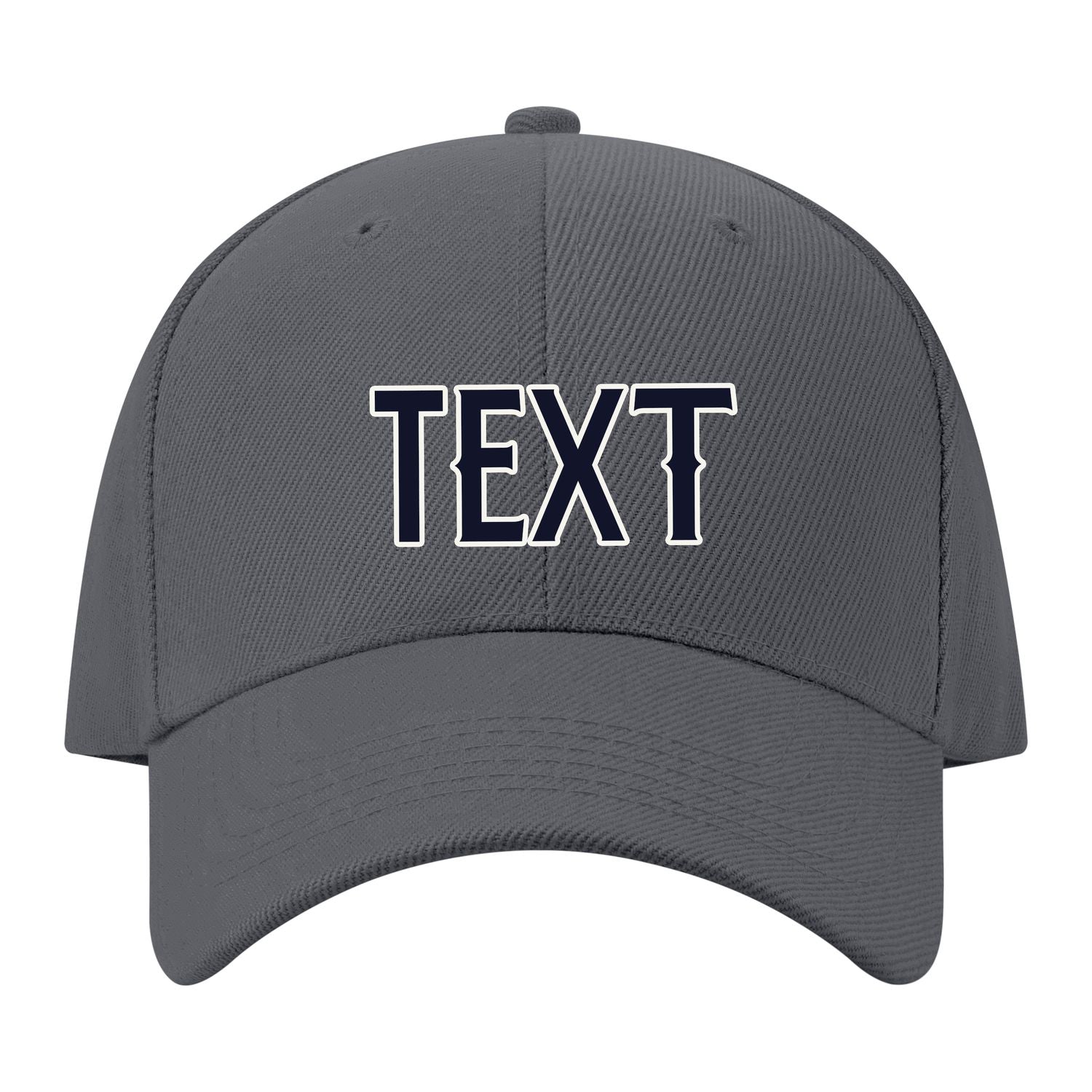 Custom Dark Grey Pale Peach Hat 08B21811