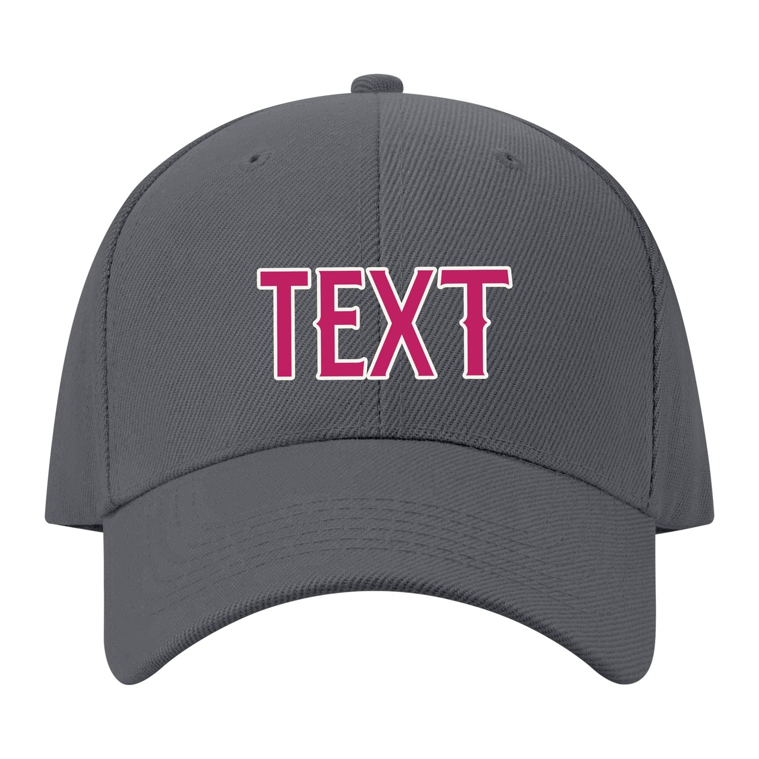 Custom Dark Grey Light Pink Hat 08B21813