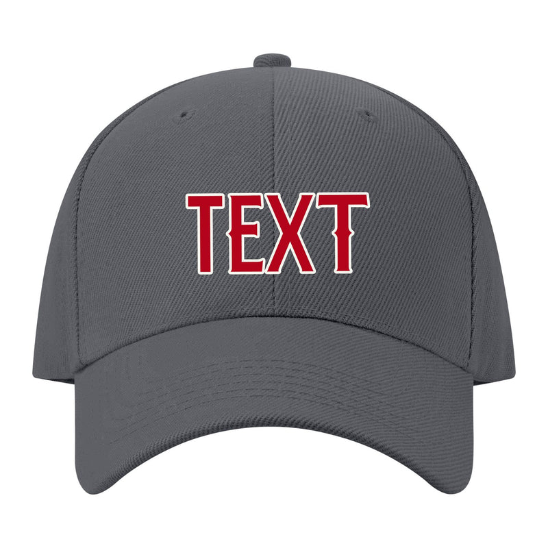 Custom Dark Grey Crimson Red Hat 08B21814