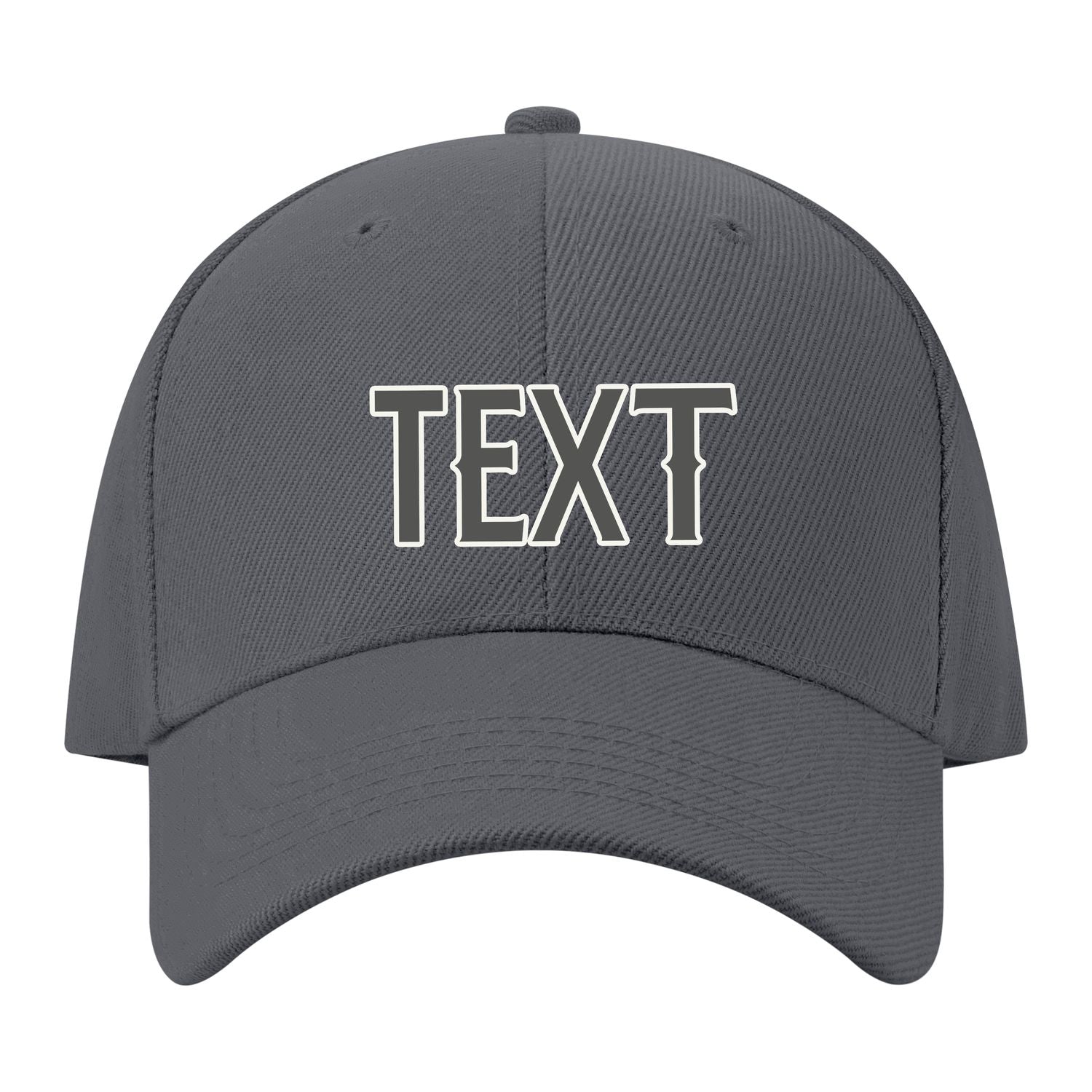 Custom Dark Grey Orange Hat 08B21820