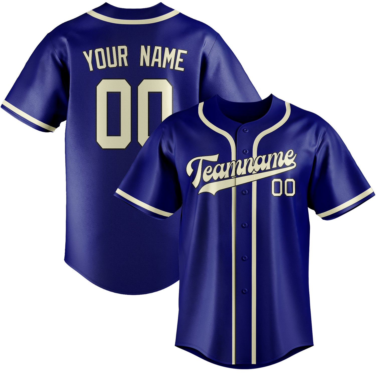 Custom Sky Blue Cream Baseball Jersey