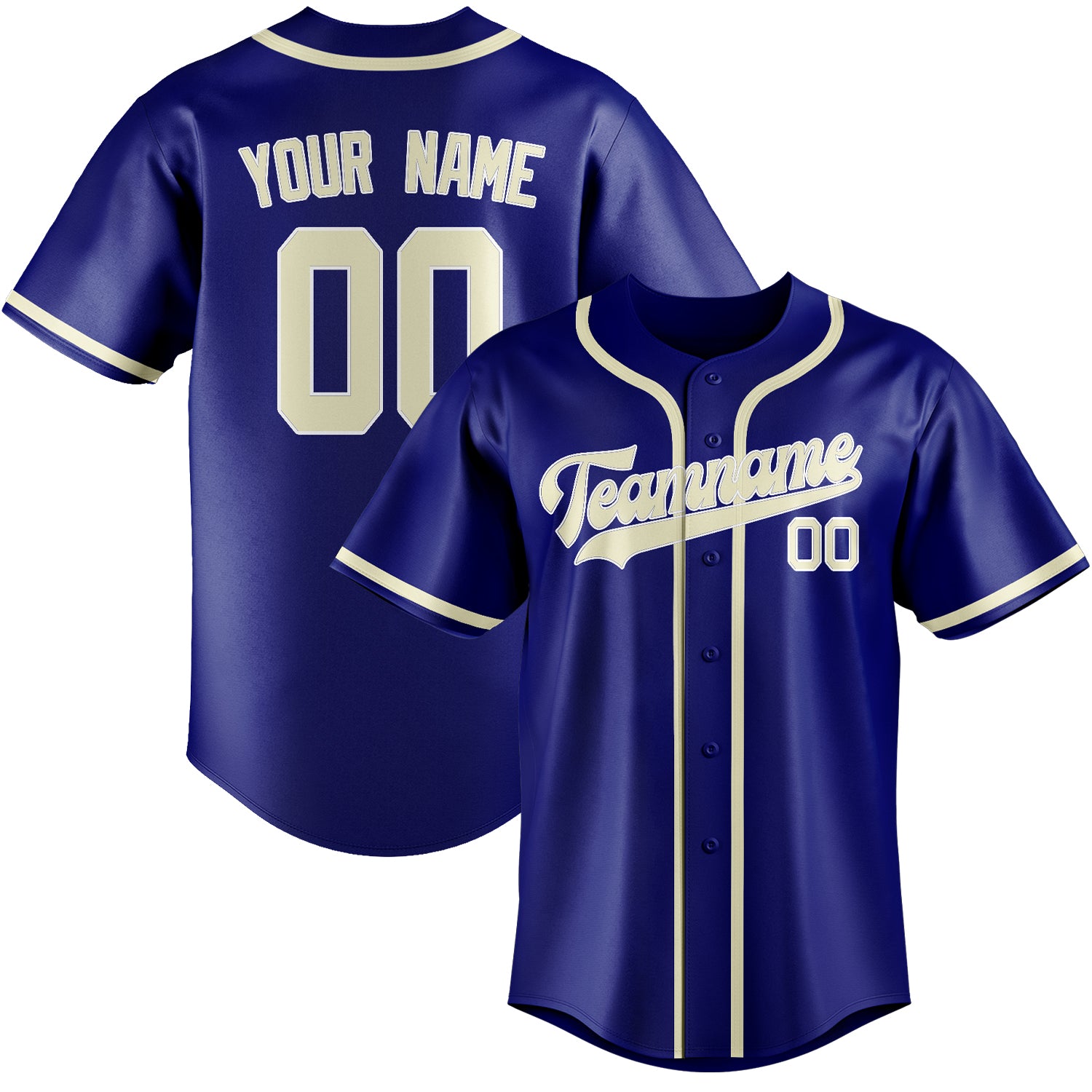 Custom Sky Blue Cream Baseball Jersey