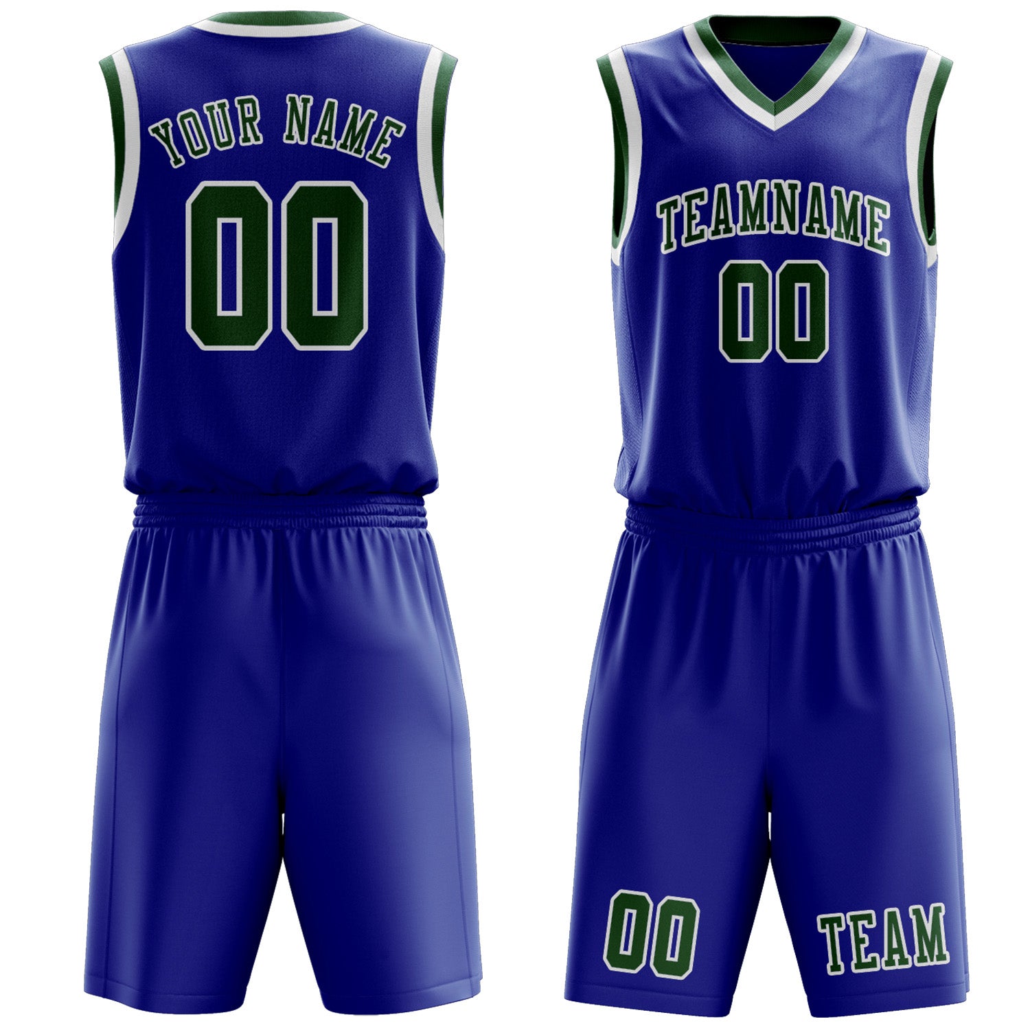 Custom Sky Blue Green Basketball Set