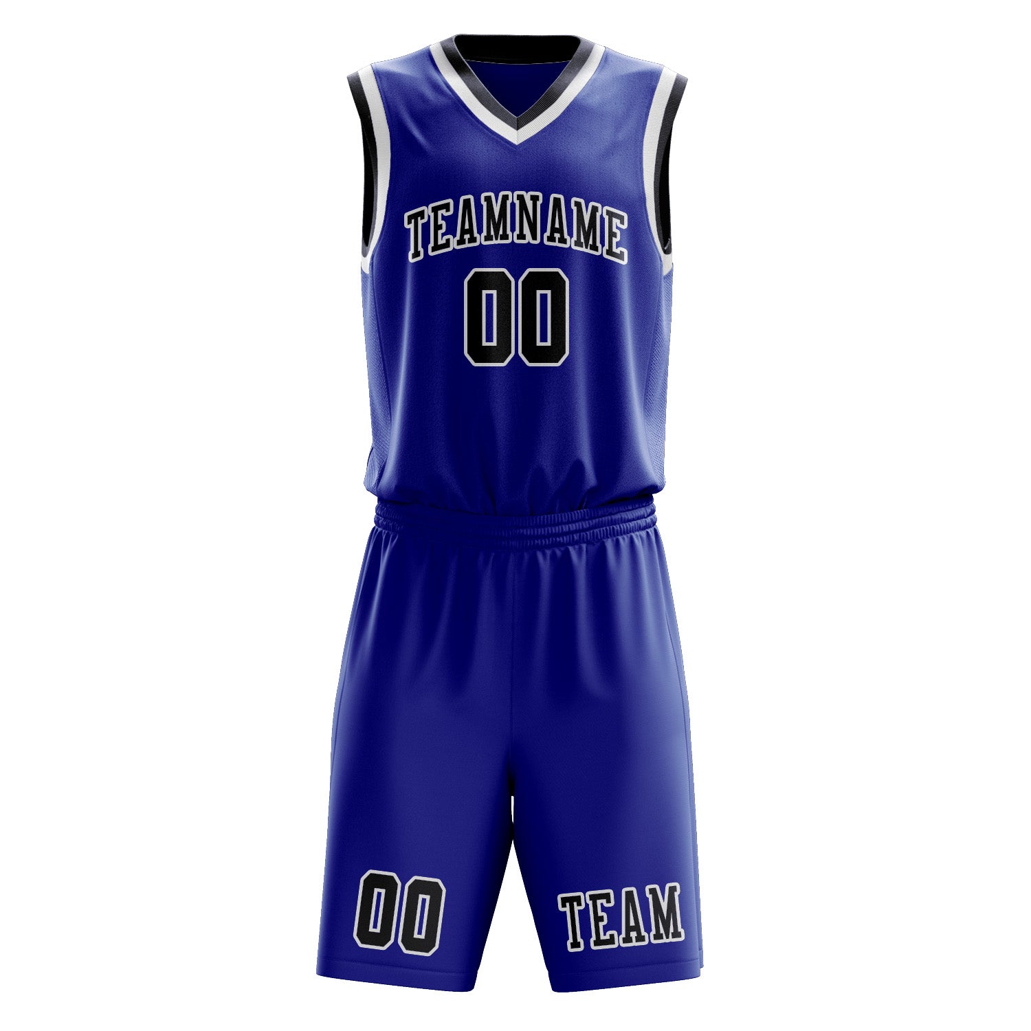 Custom Sky Blue Navy Basketball Set