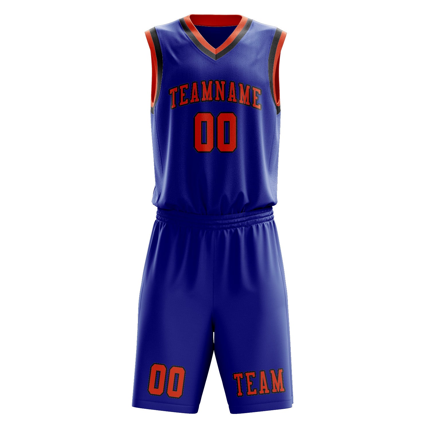 Custom Sky Blue Orange Red Basketball Set