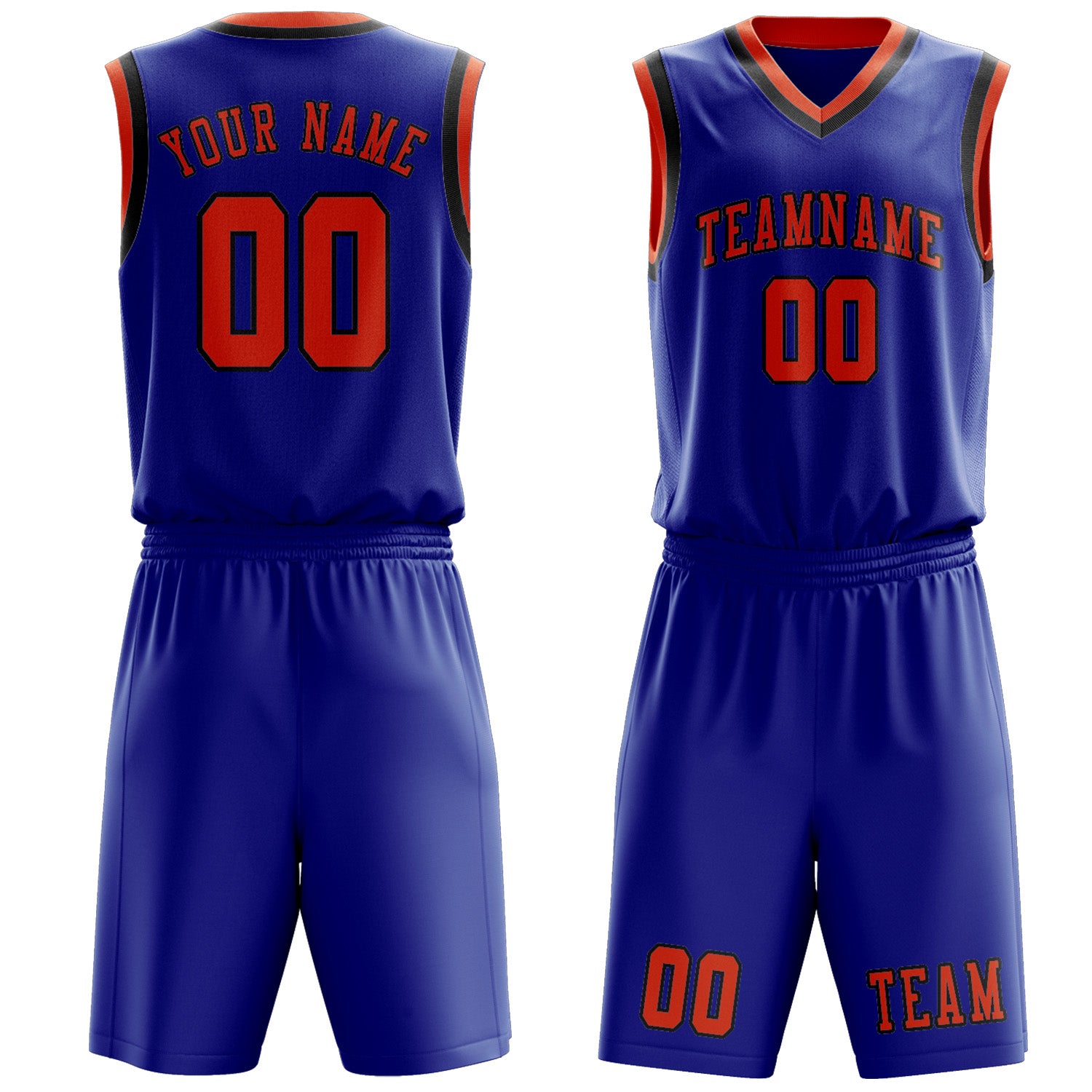 Custom Sky Blue Orange Red Basketball Set