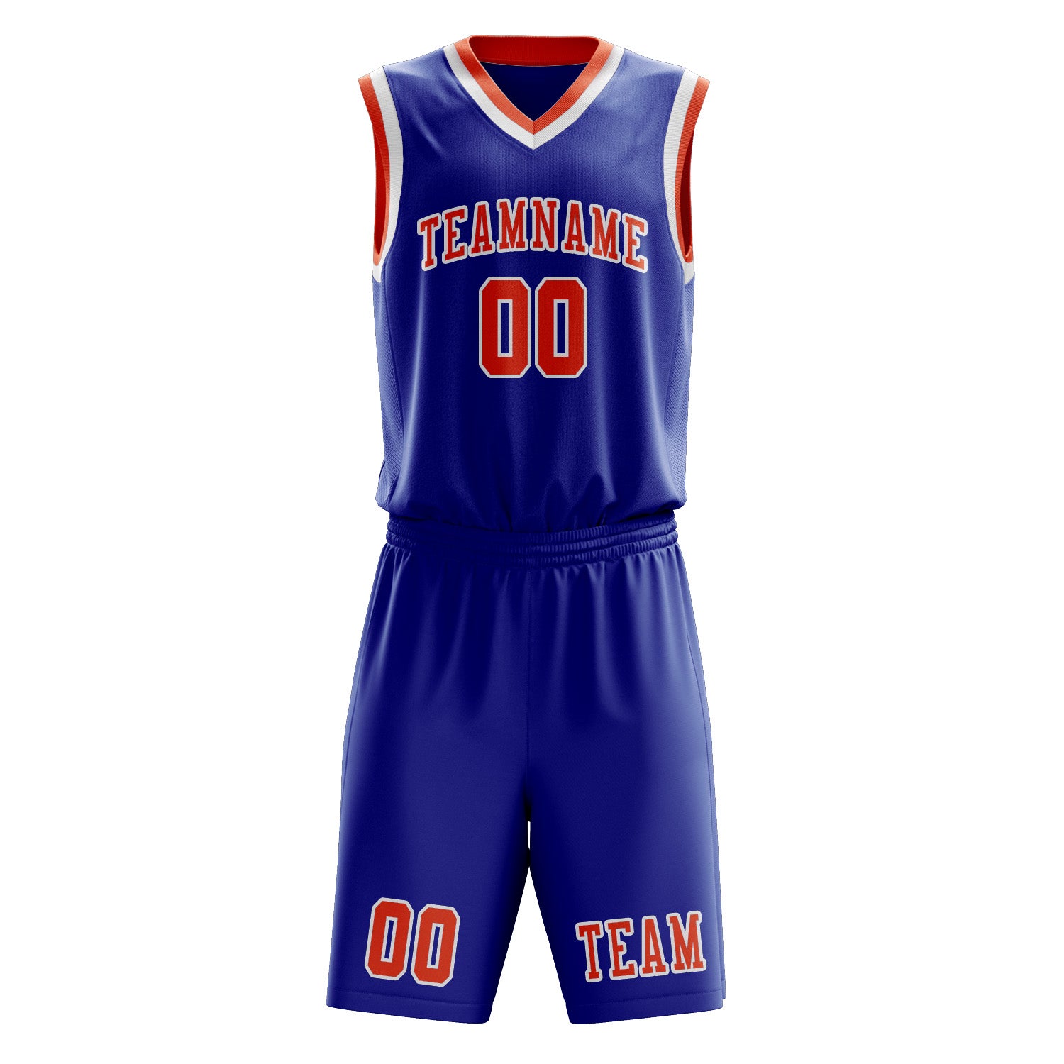 Custom Sky Blue Orange Red Basketball Set