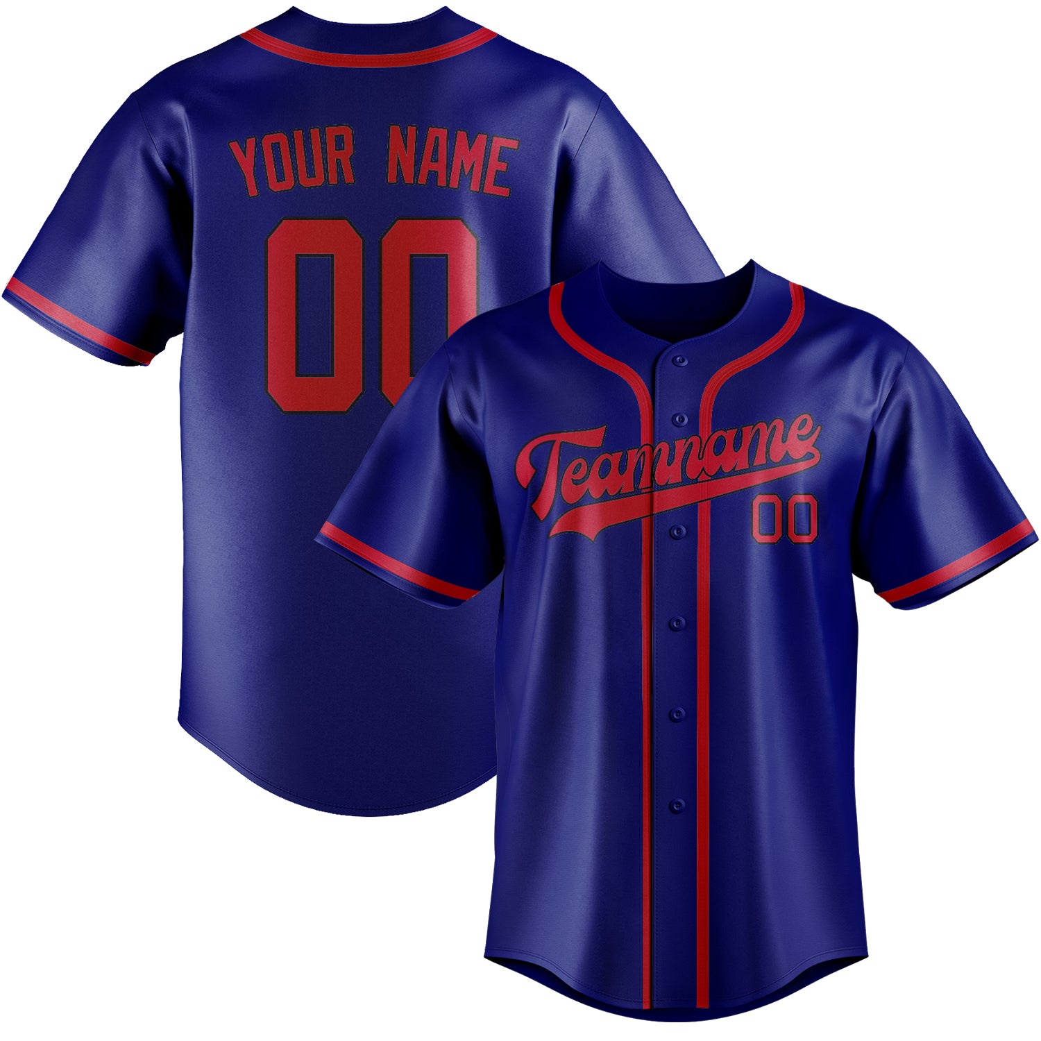 Custom Sky Blue Red Baseball Jersey
