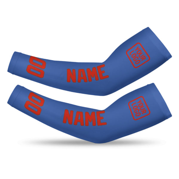 Custom Sky Blue Orange Red Arm Sleeve