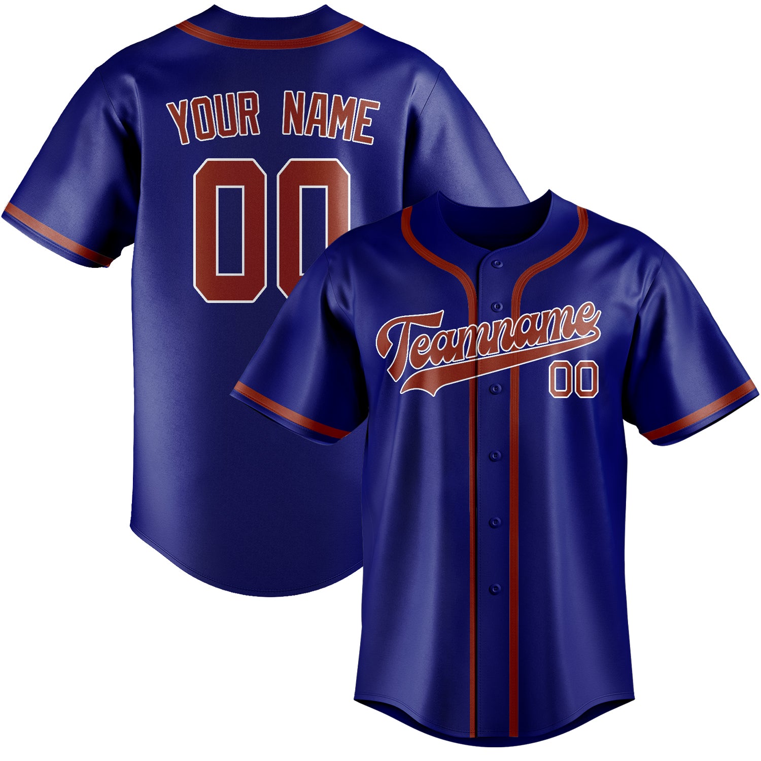 Custom Sky Blue Coral Red Baseball Jersey