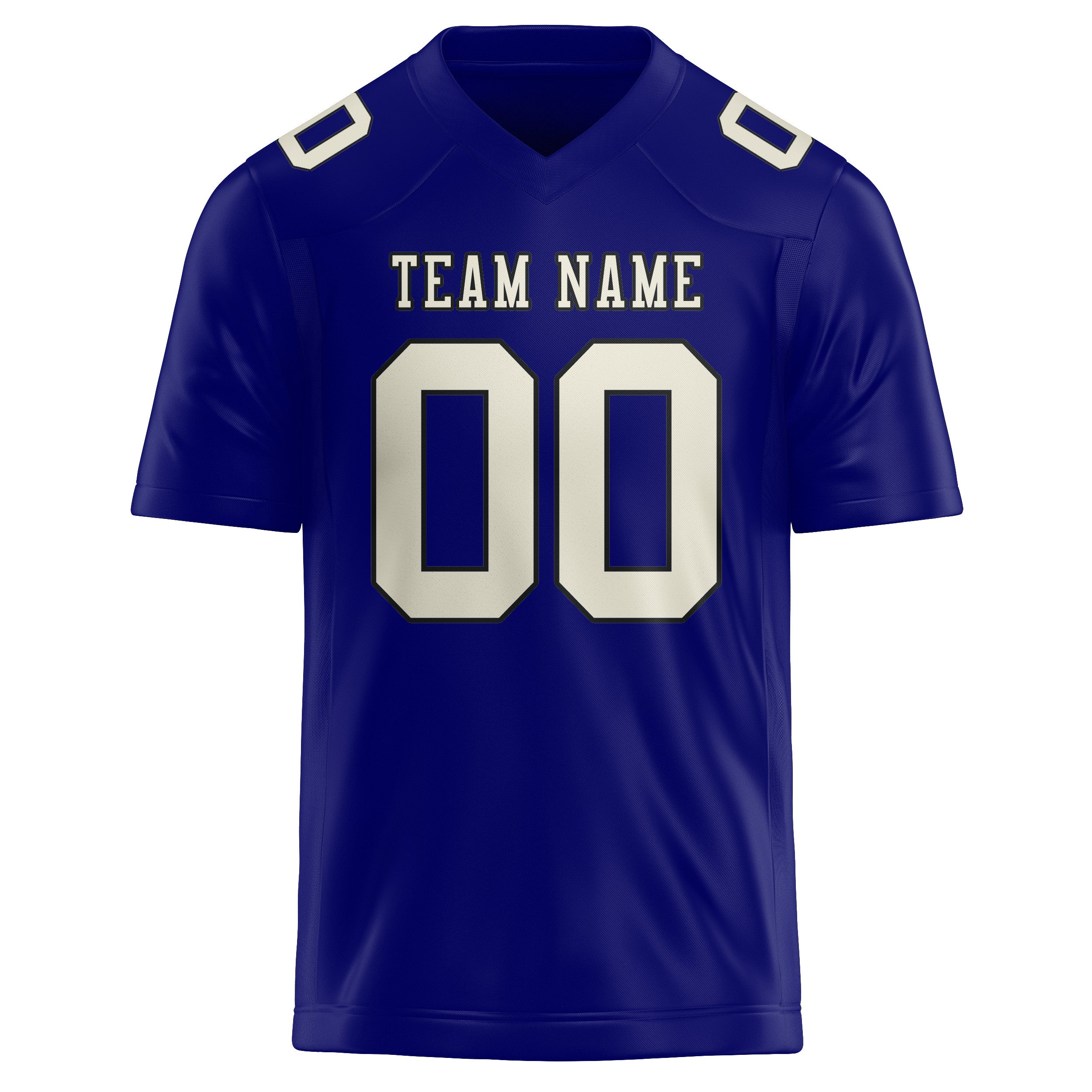 Custom Sky Blue Cream Football Jersey