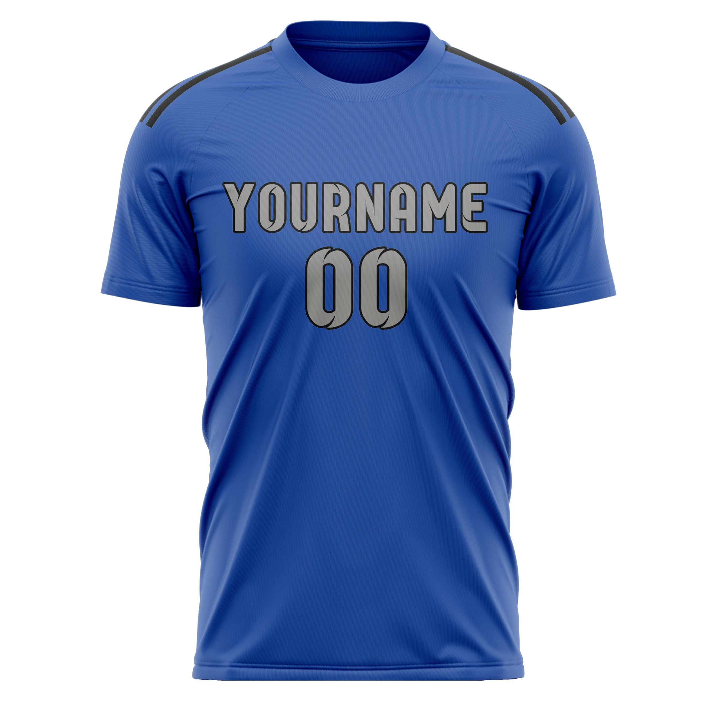 Custom Sky Blue Gray Soccer Jersey