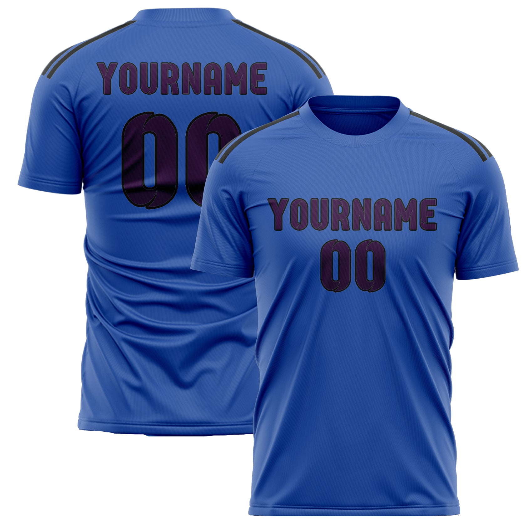 Custom Sky Blue Purple Soccer Jersey