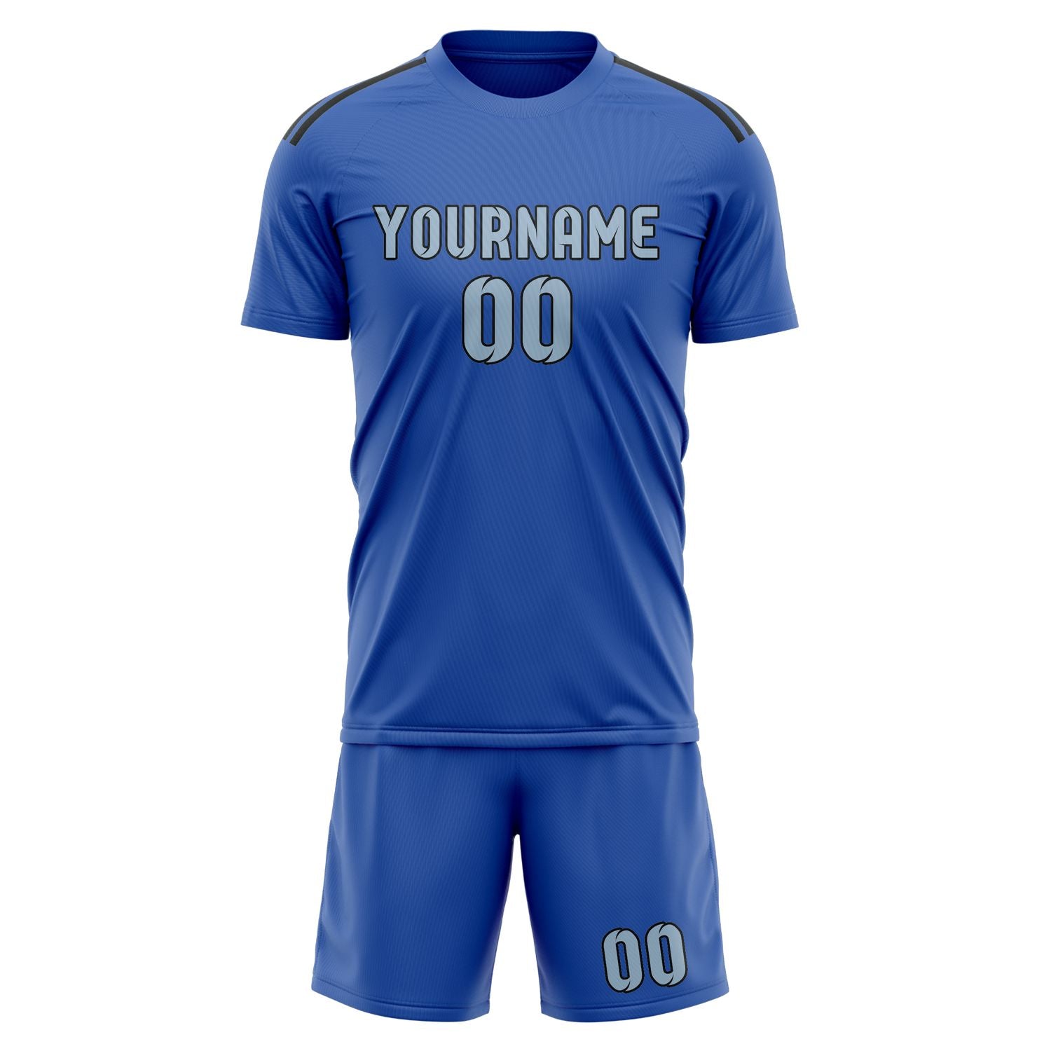 Custom Sky Blue Light Blue Soccer Set