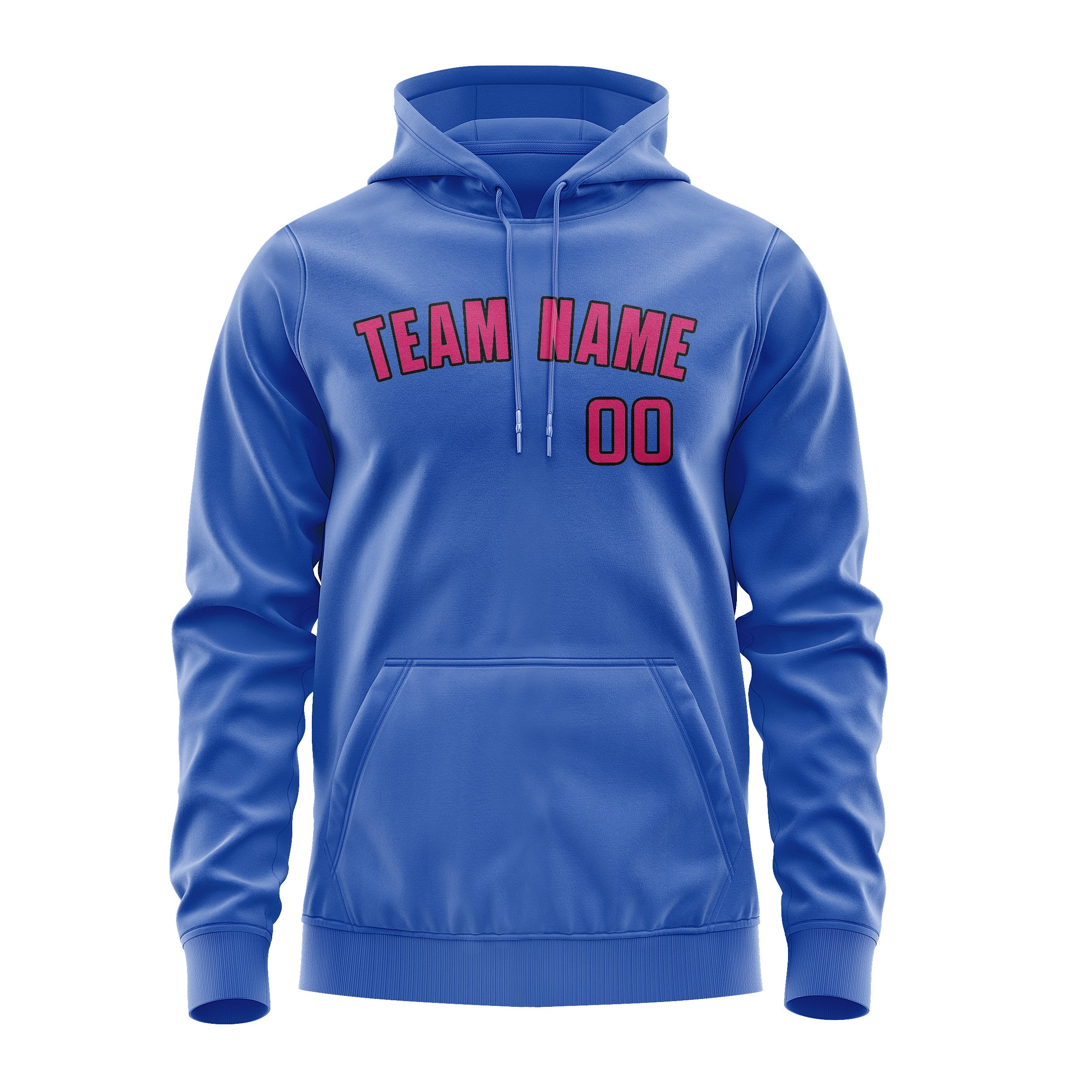 Custom Sky Blue Pink Hoodie