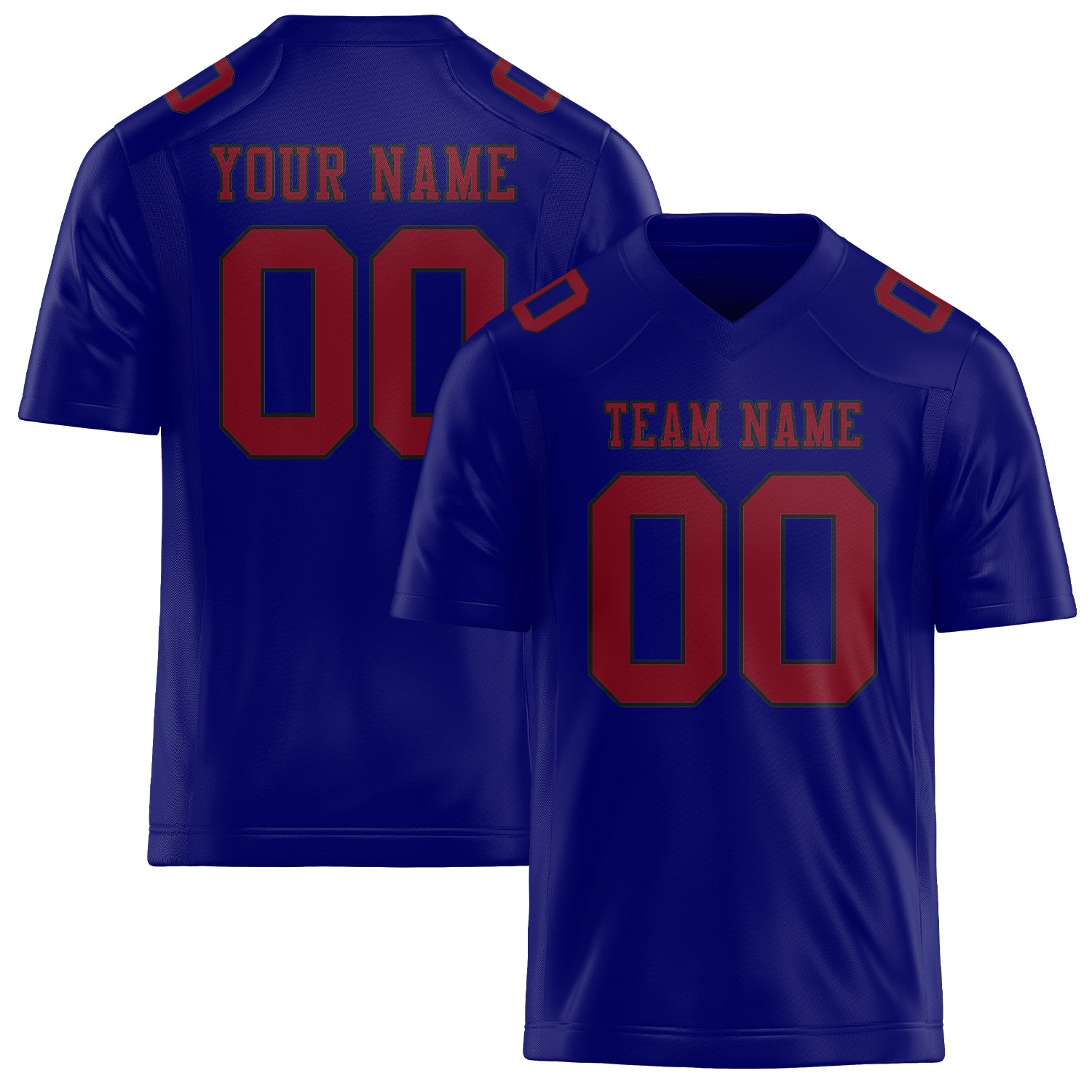Custom Sky Blue Crimson Red Football Jersey