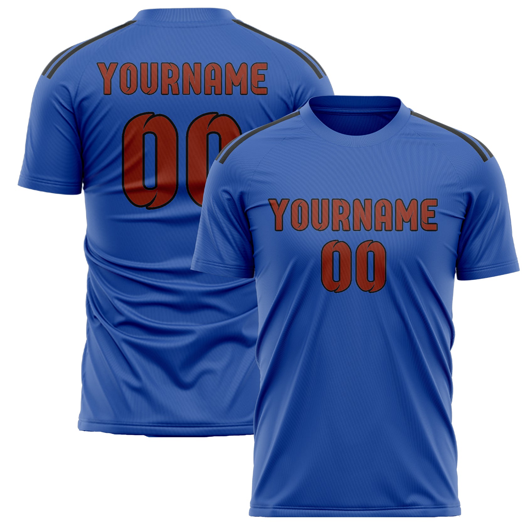 Custom Sky Blue Coral Red Soccer Jersey