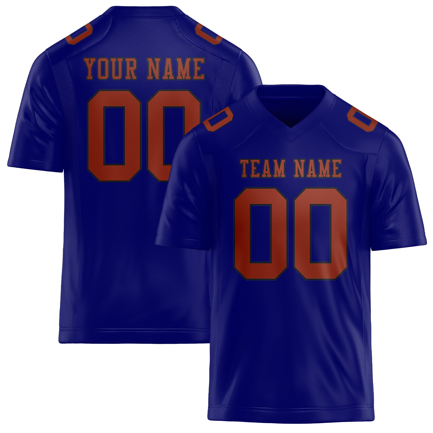 Custom Sky Blue Coral Red Football Jersey