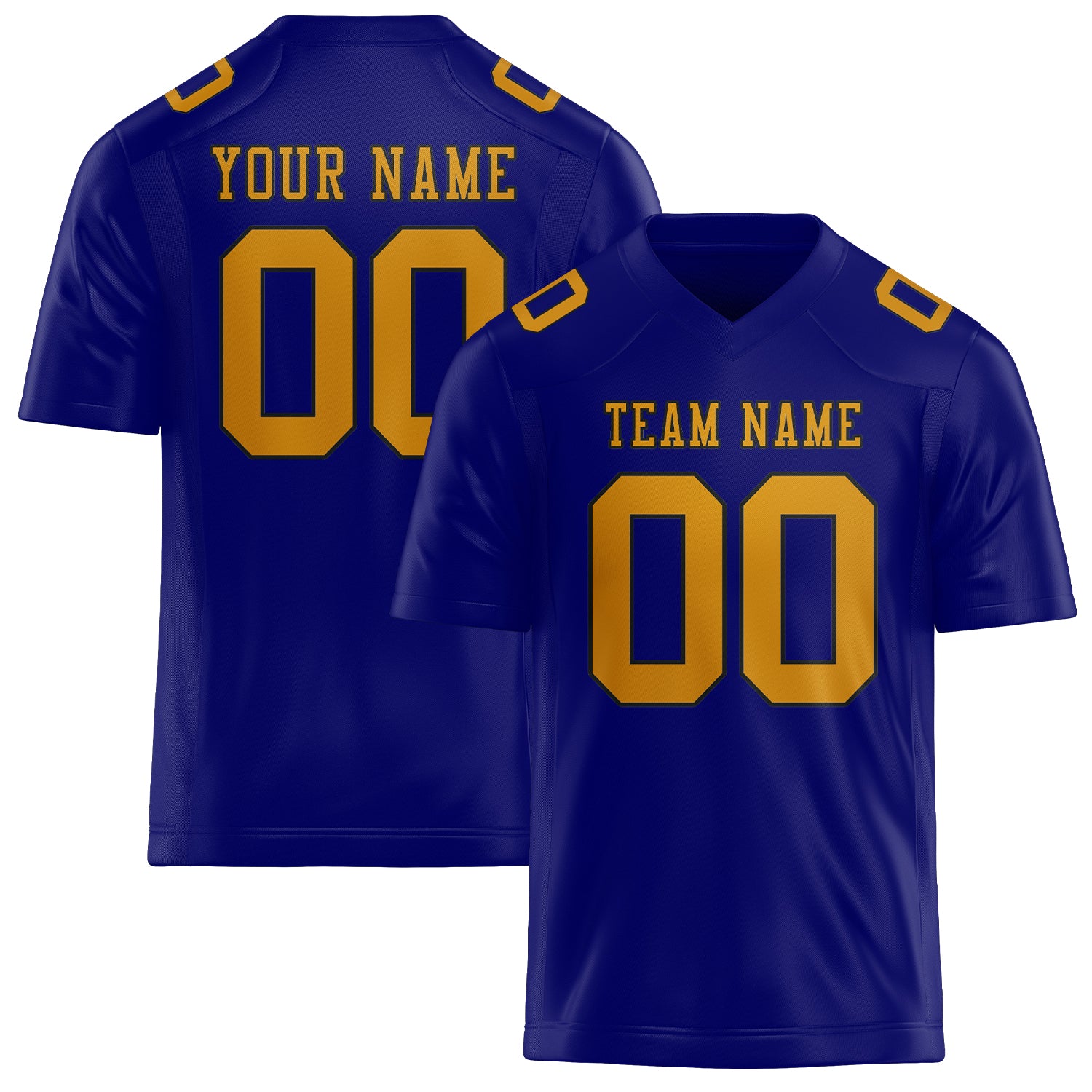 Custom Sky Blue Yellow Football Jersey