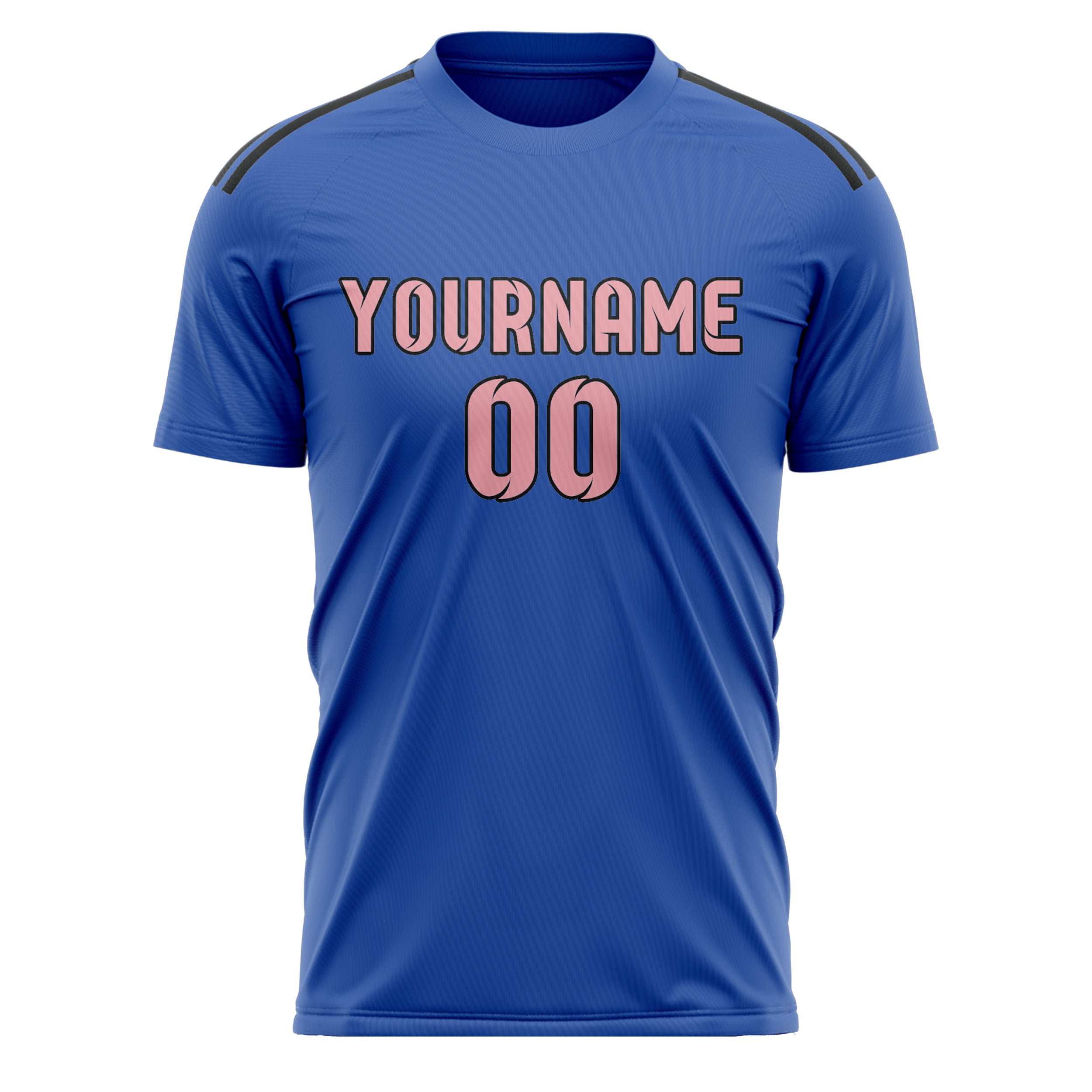 Custom Sky Blue Light Pink Soccer Jersey