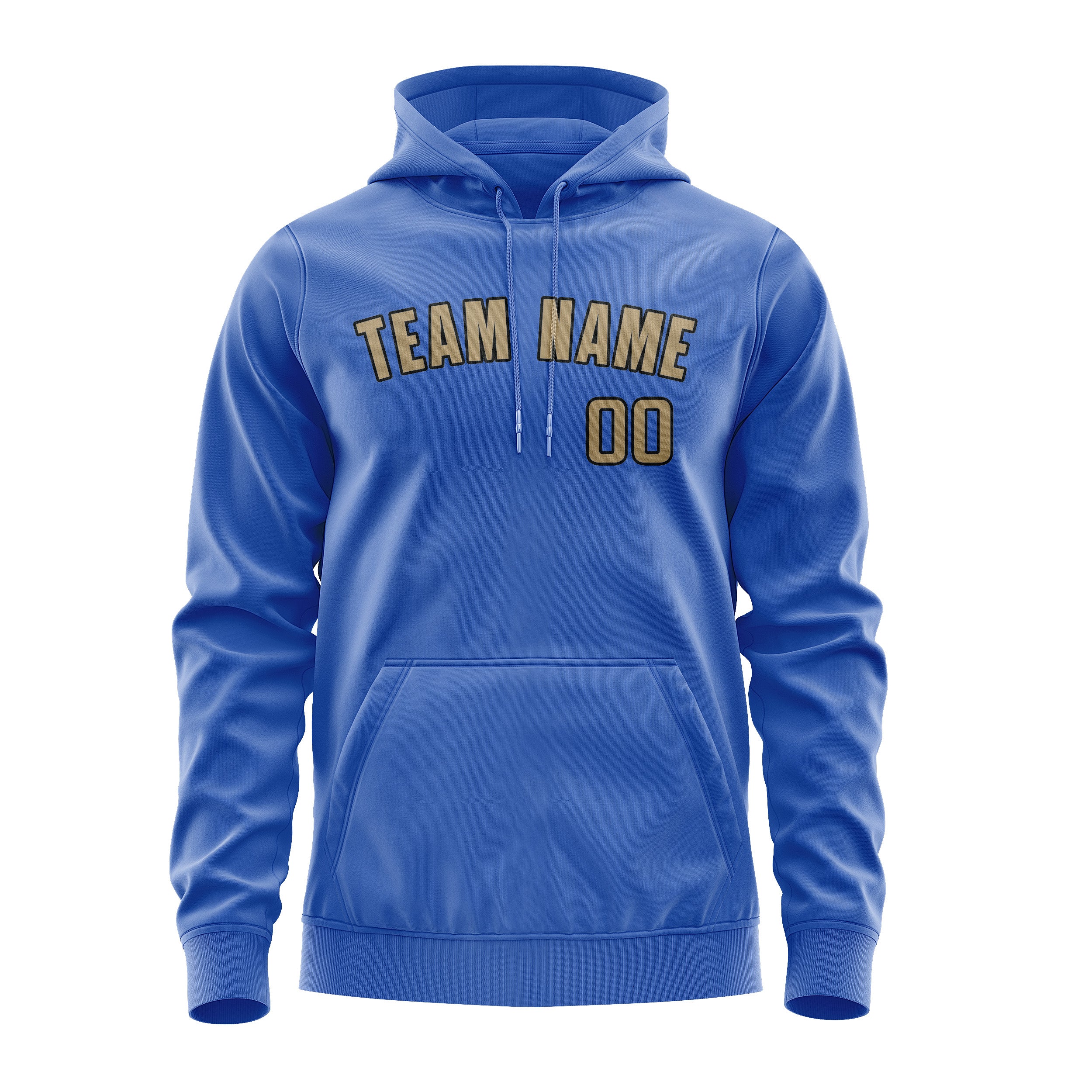 Custom Sky Blue Light Khaki Hoodie