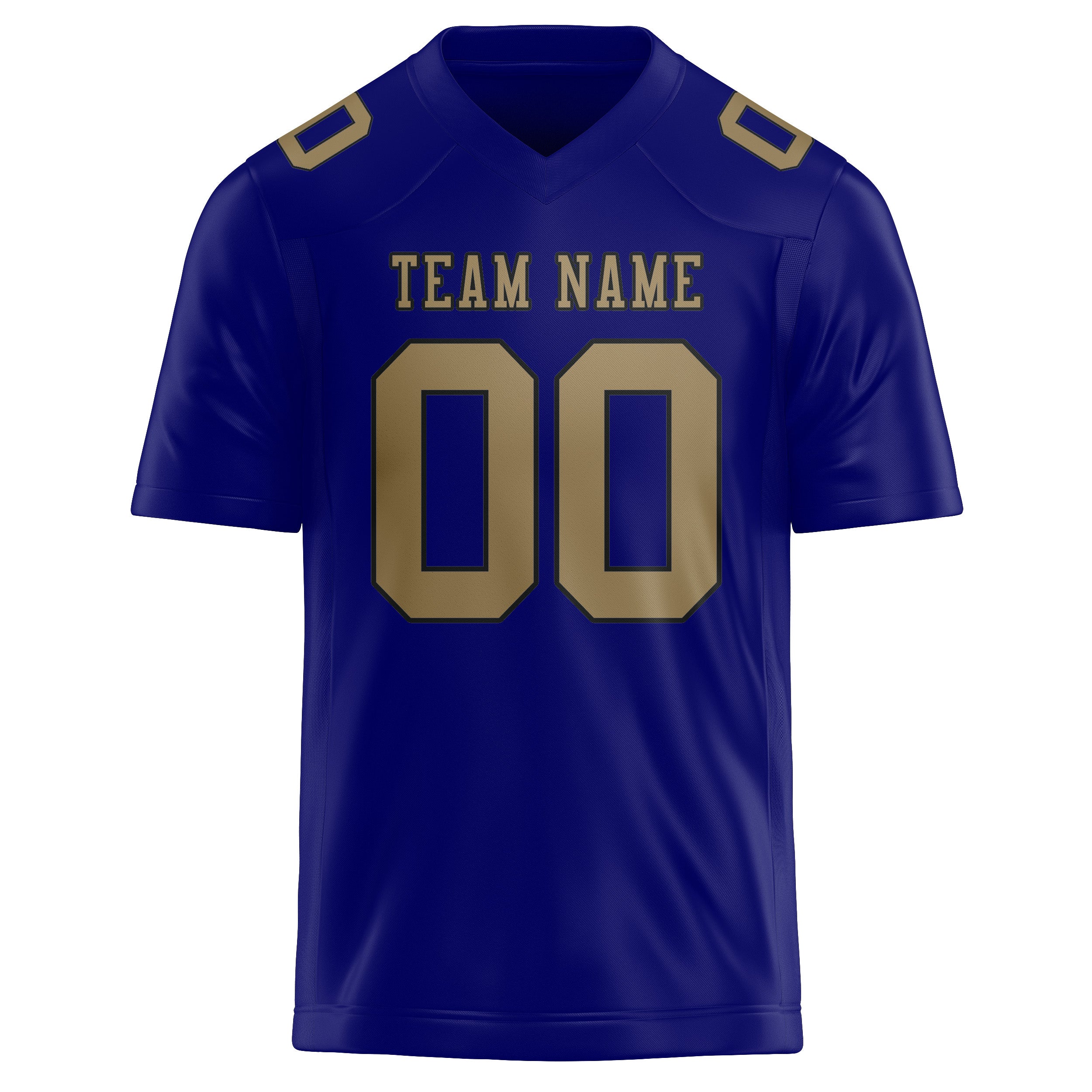 Custom Sky Blue Light Khaki Football Jersey
