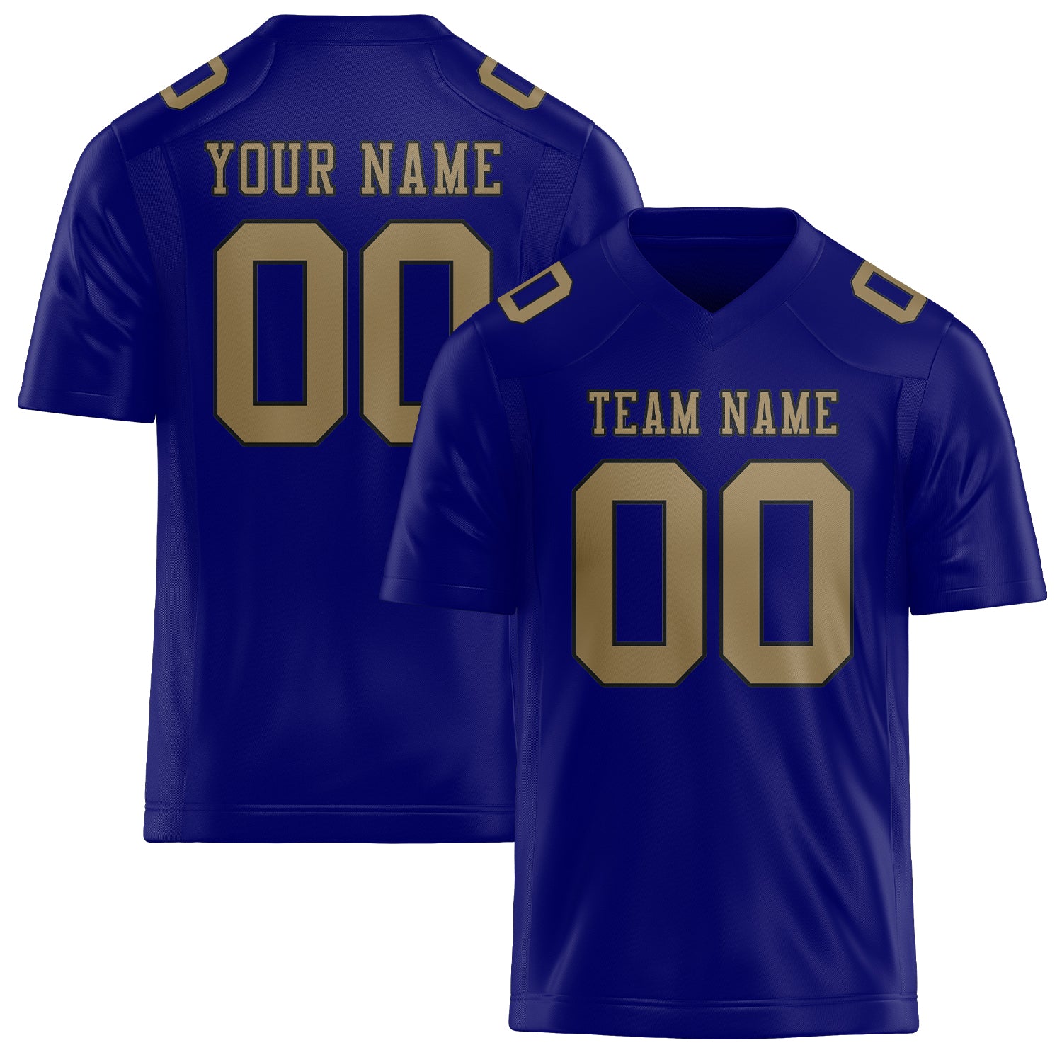 Custom Sky Blue Light Khaki Football Jersey