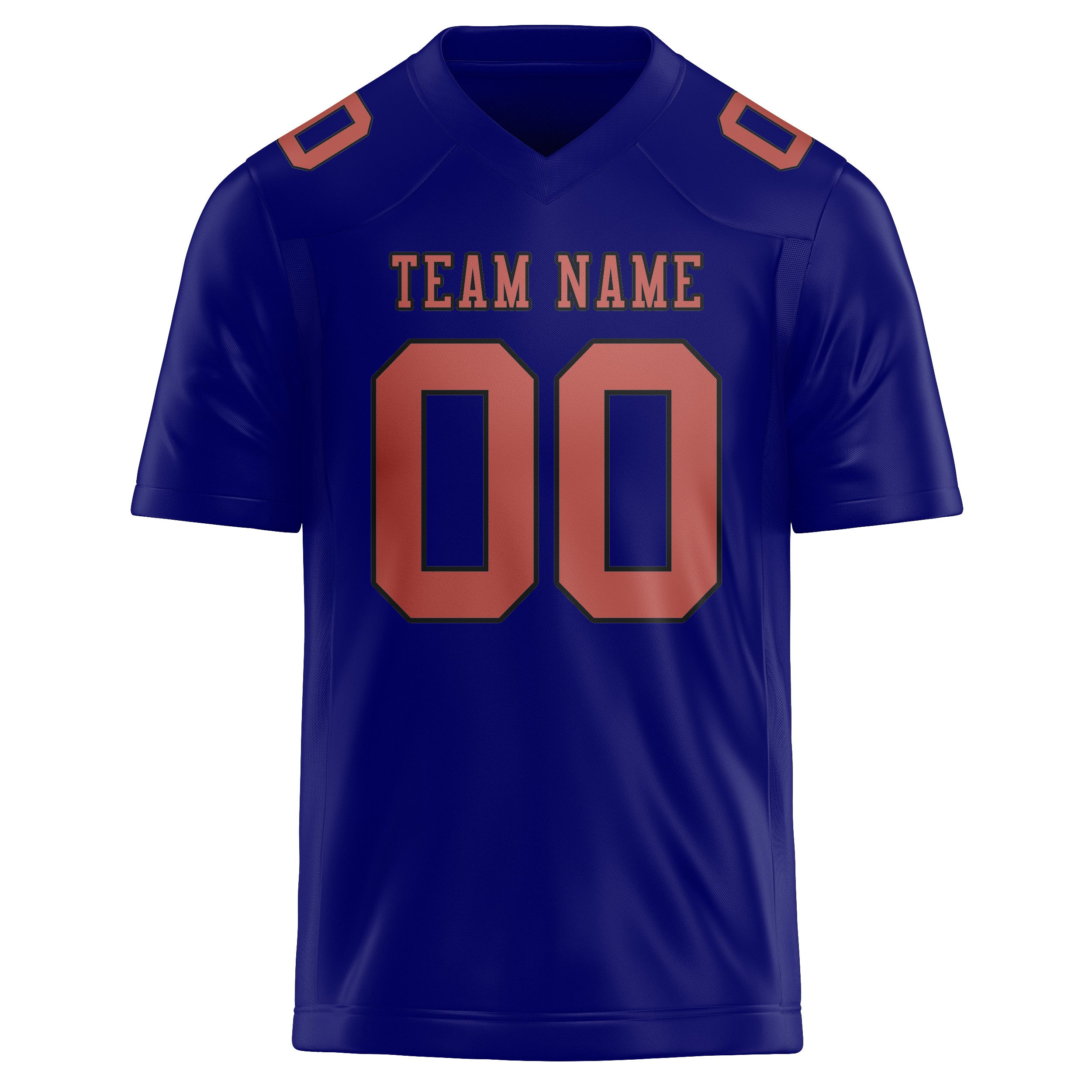 Custom Sky Blue Copper Rose Football Jersey