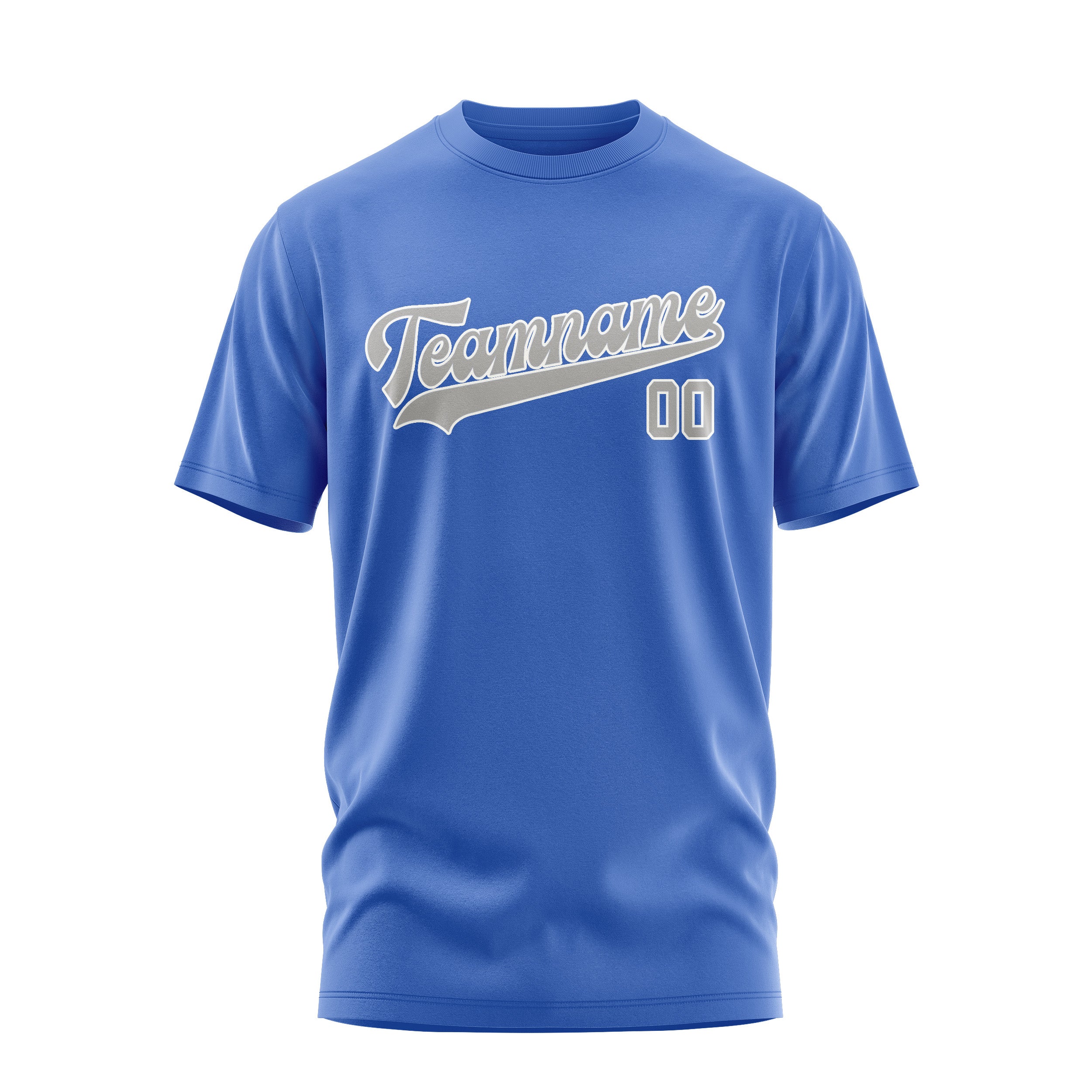 Custom Sky Blue Gray T-Shirt