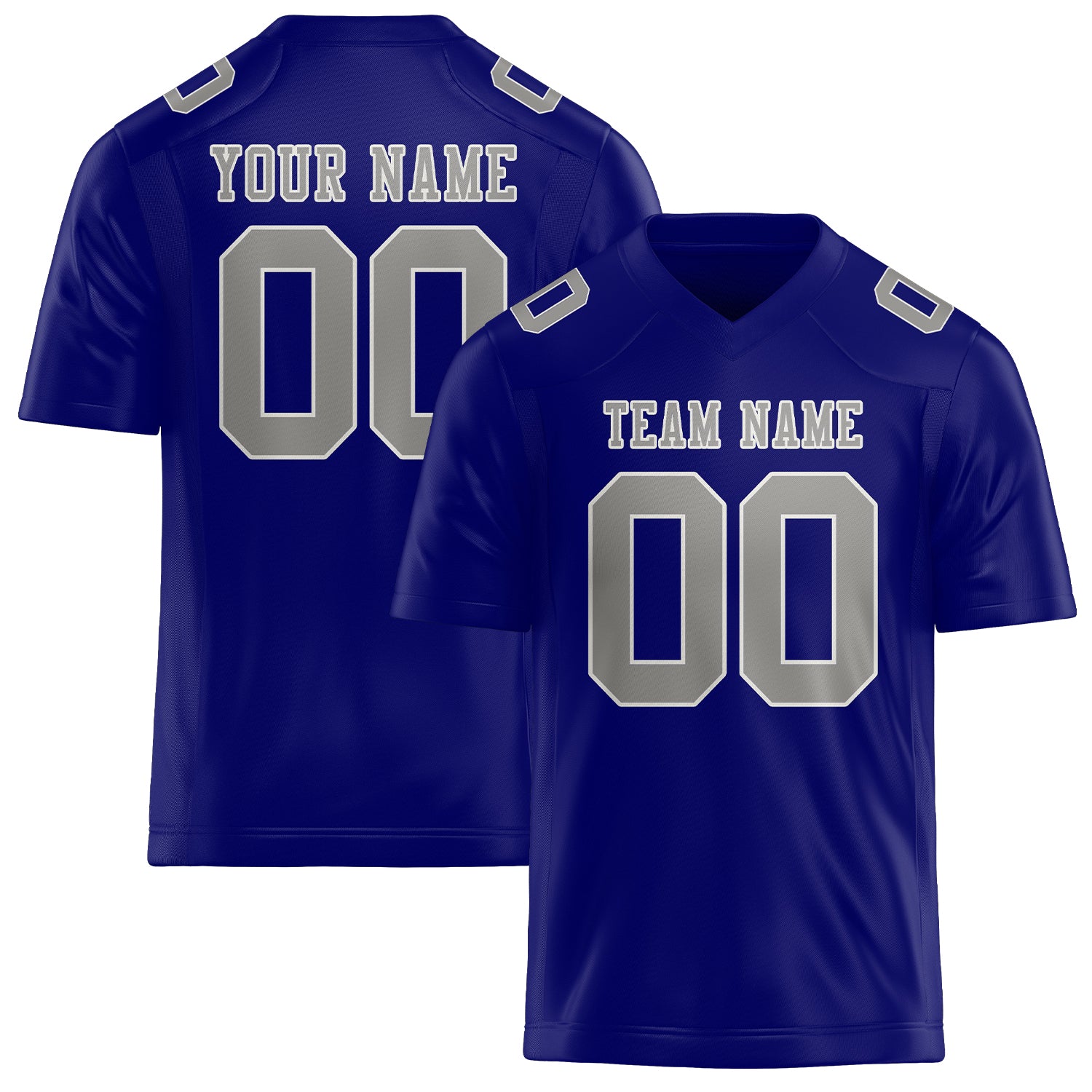 Custom Sky Blue Gray Football Jersey