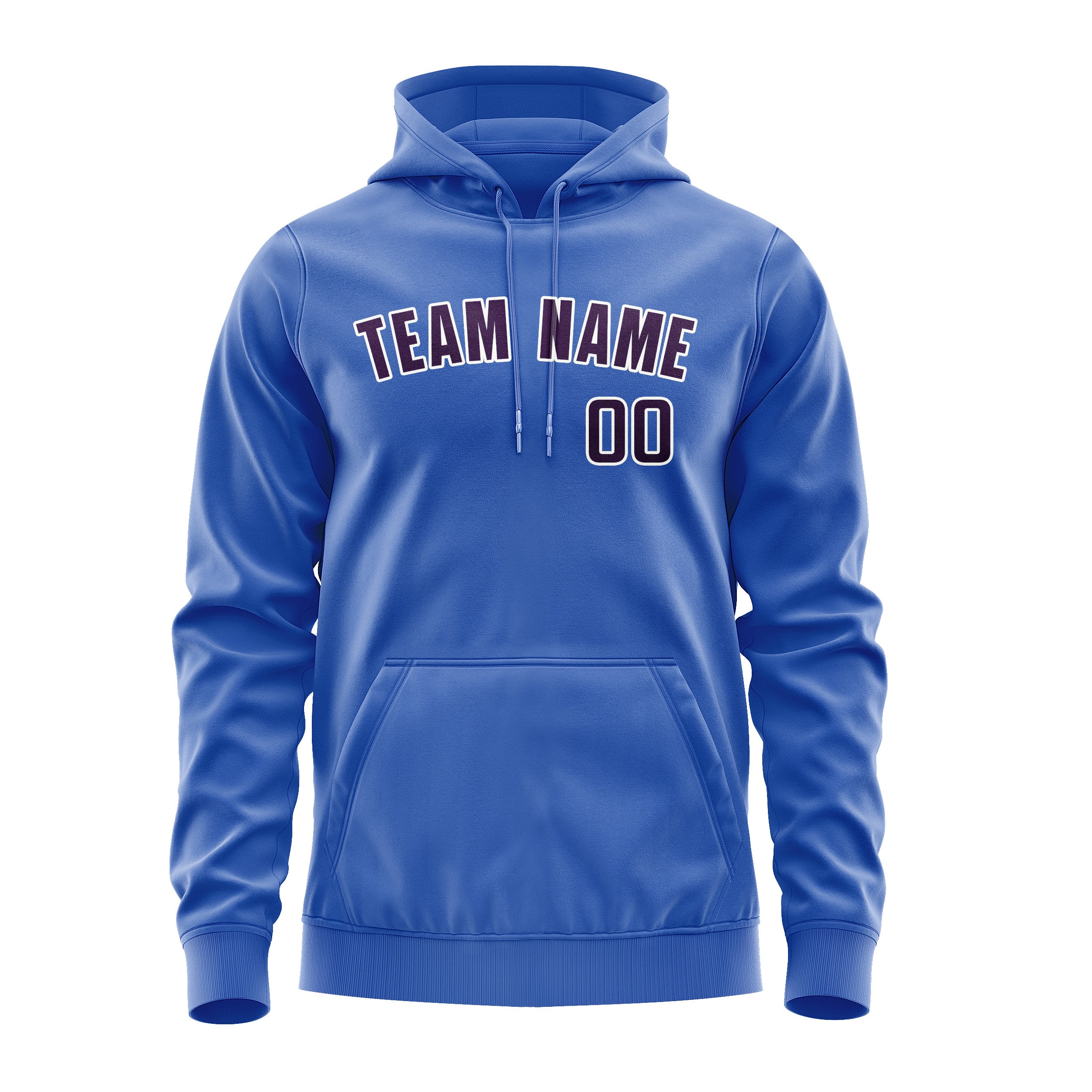 Custom Sky Blue Purple Hoodie